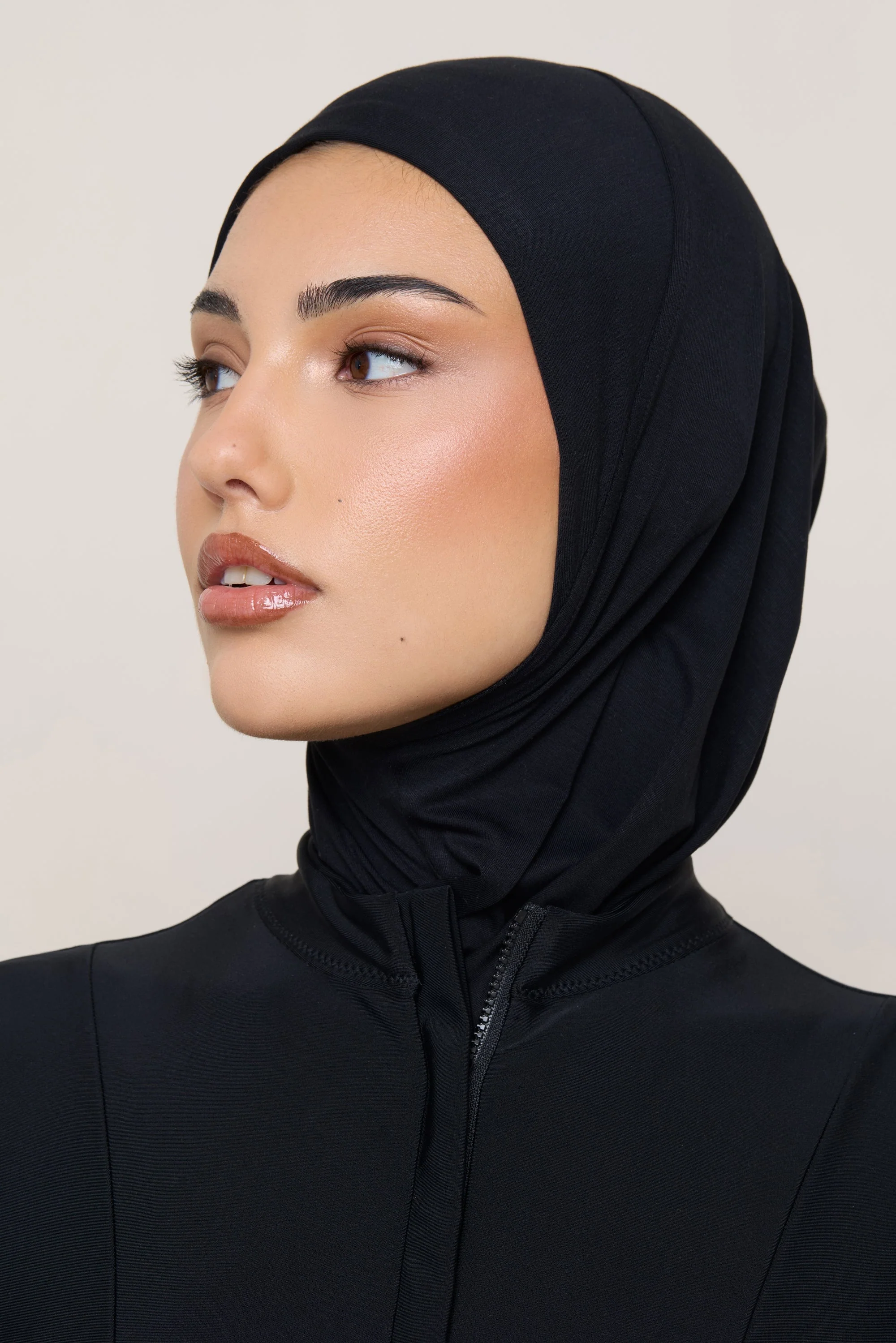Amira Bamboo Jersey Instant Hijab - Black - Image 14