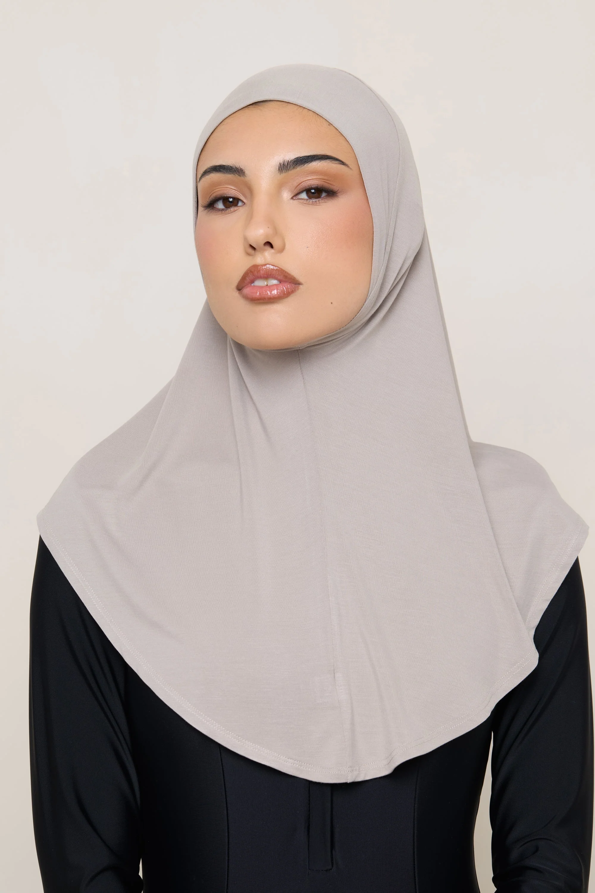 Amira Bamboo Jersey Instant Hijab - Mink - Image 3
