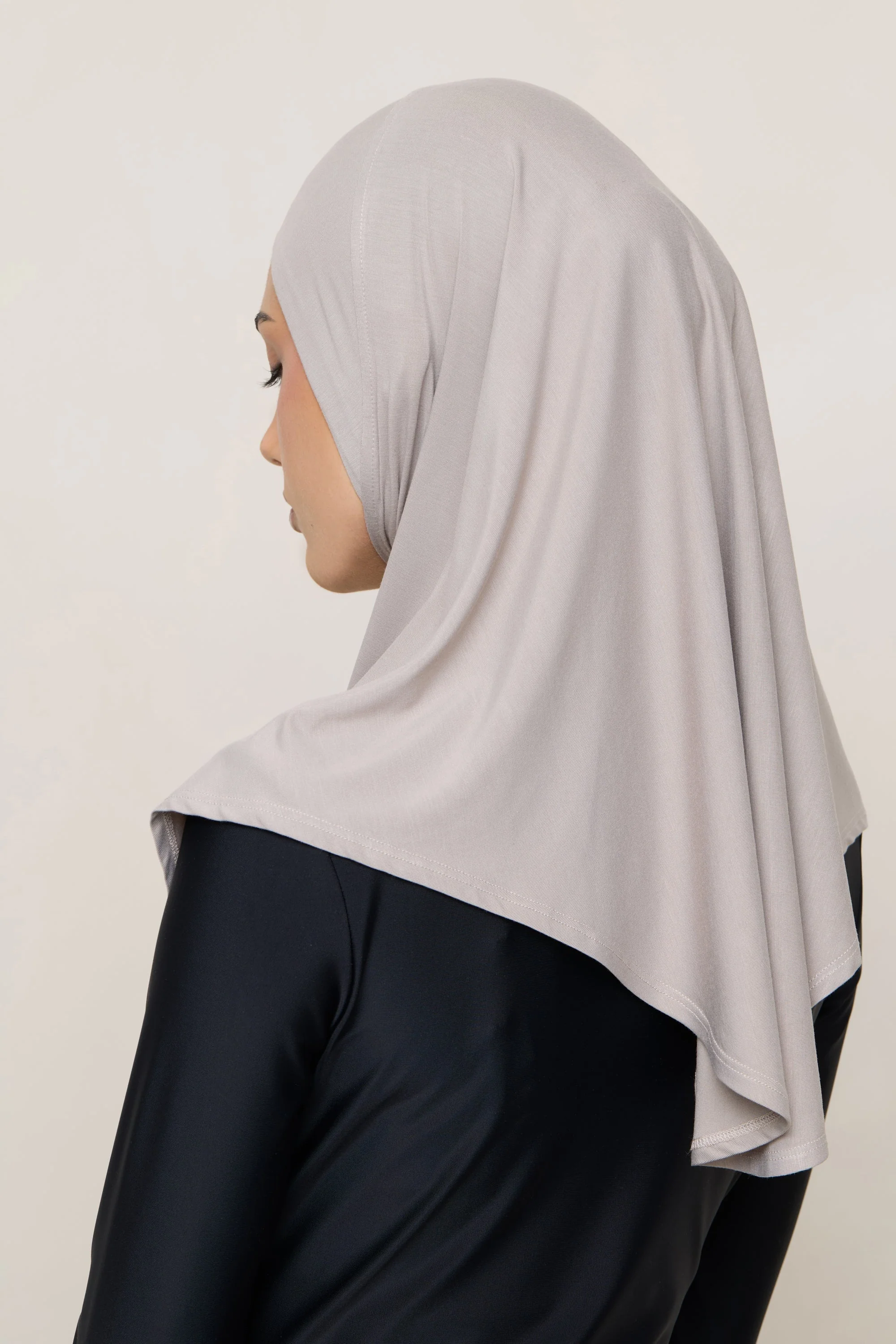 Amira Bamboo Jersey Instant Hijab - Mink - Image 5