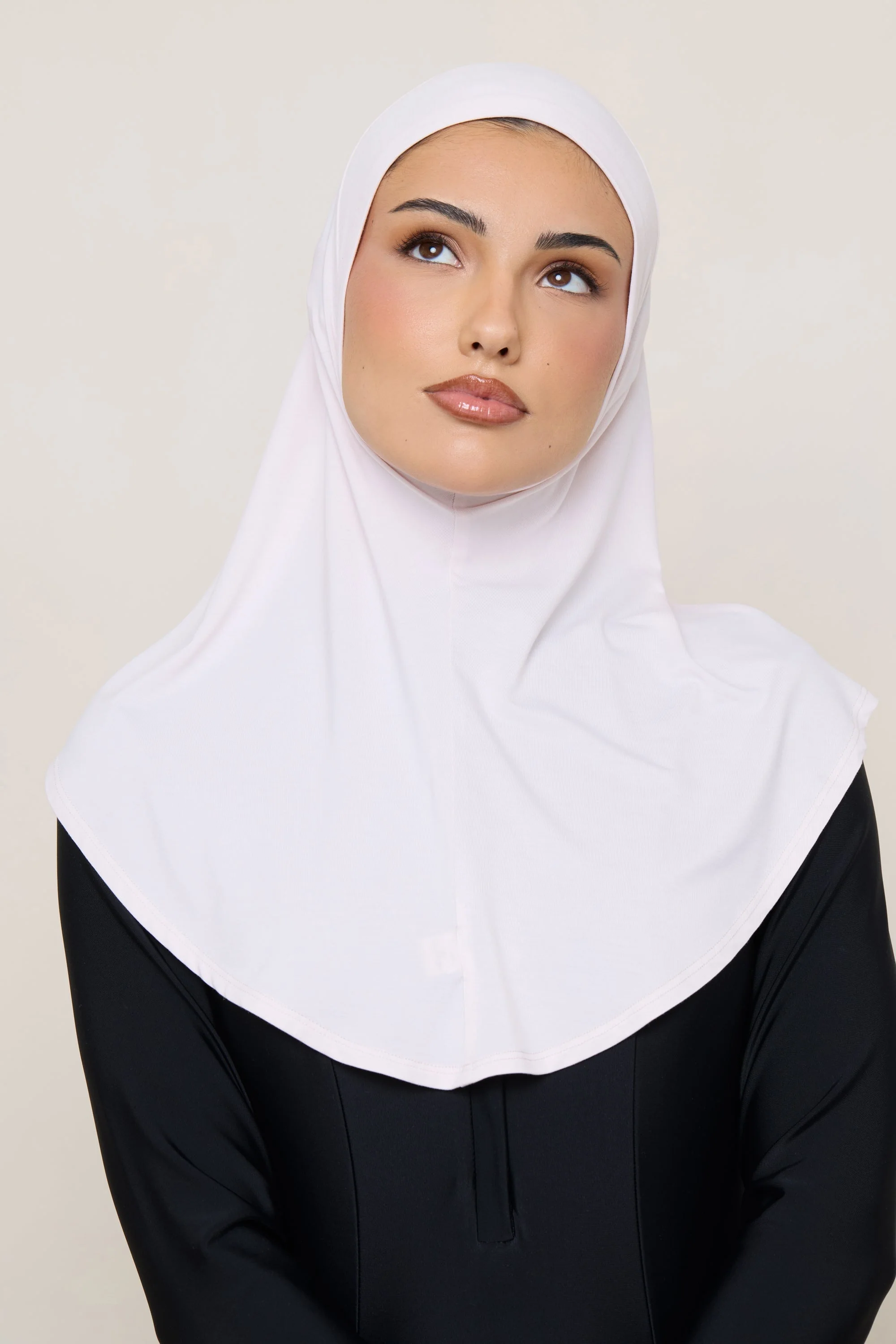 Amira Bamboo Jersey Instant Hijab - Petal Pink - Image 3