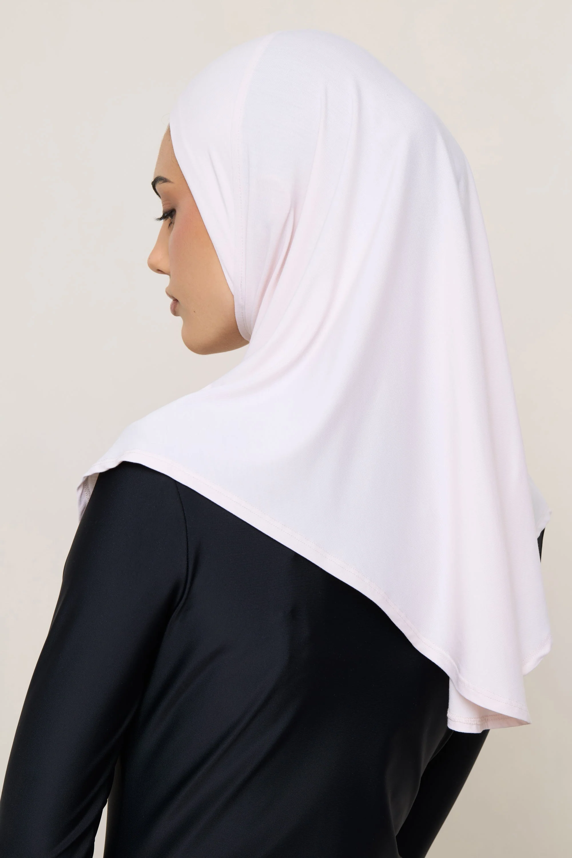 Amira Bamboo Jersey Instant Hijab - Petal Pink - Image 5