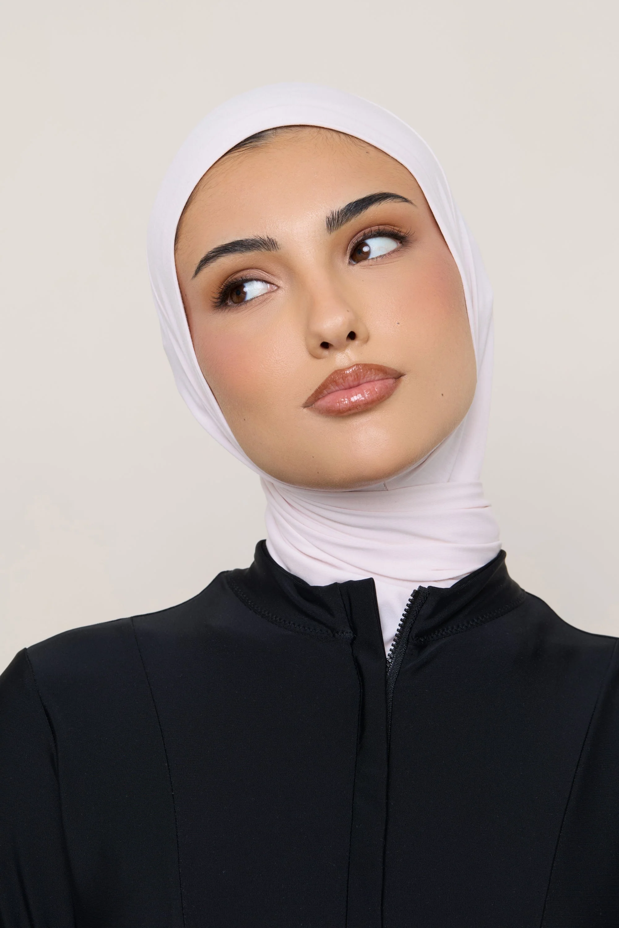 Amira Bamboo Jersey Instant Hijab - Petal Pink - Image 7