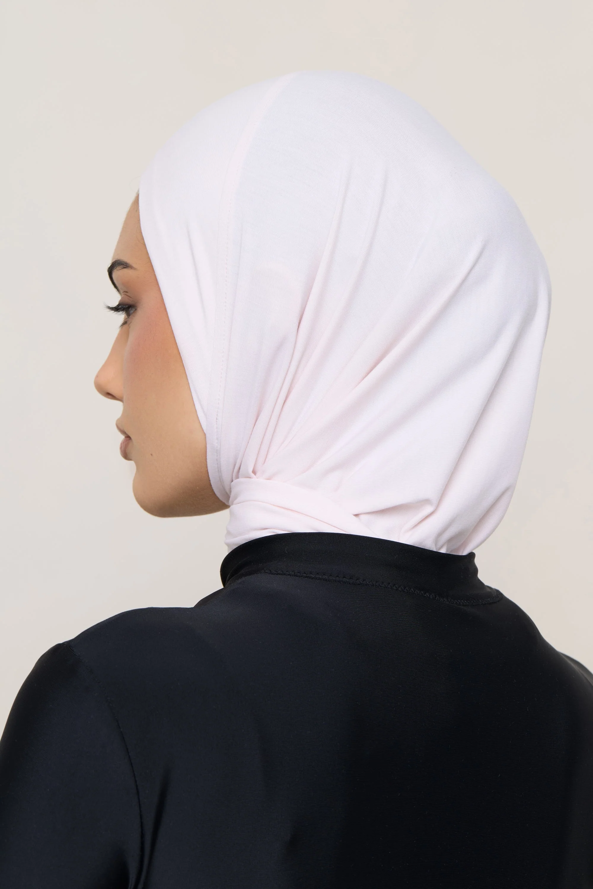 Amira Bamboo Jersey Instant Hijab - Petal Pink - Image 9