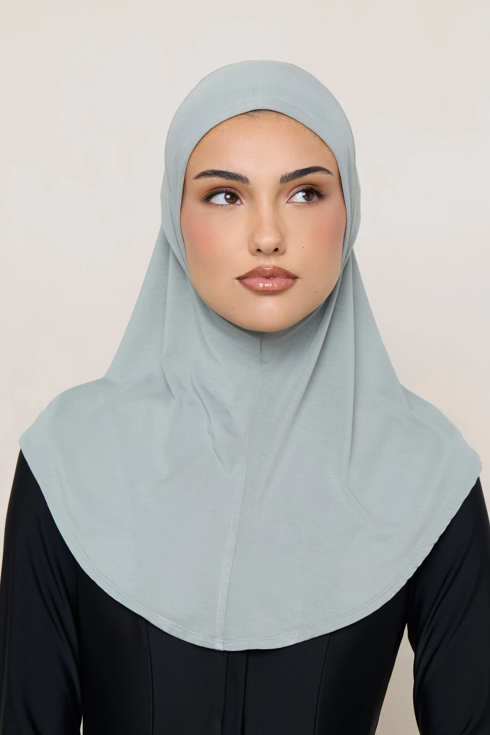 Amira Bamboo Jersey Instant Hijab - Sage - Image 4