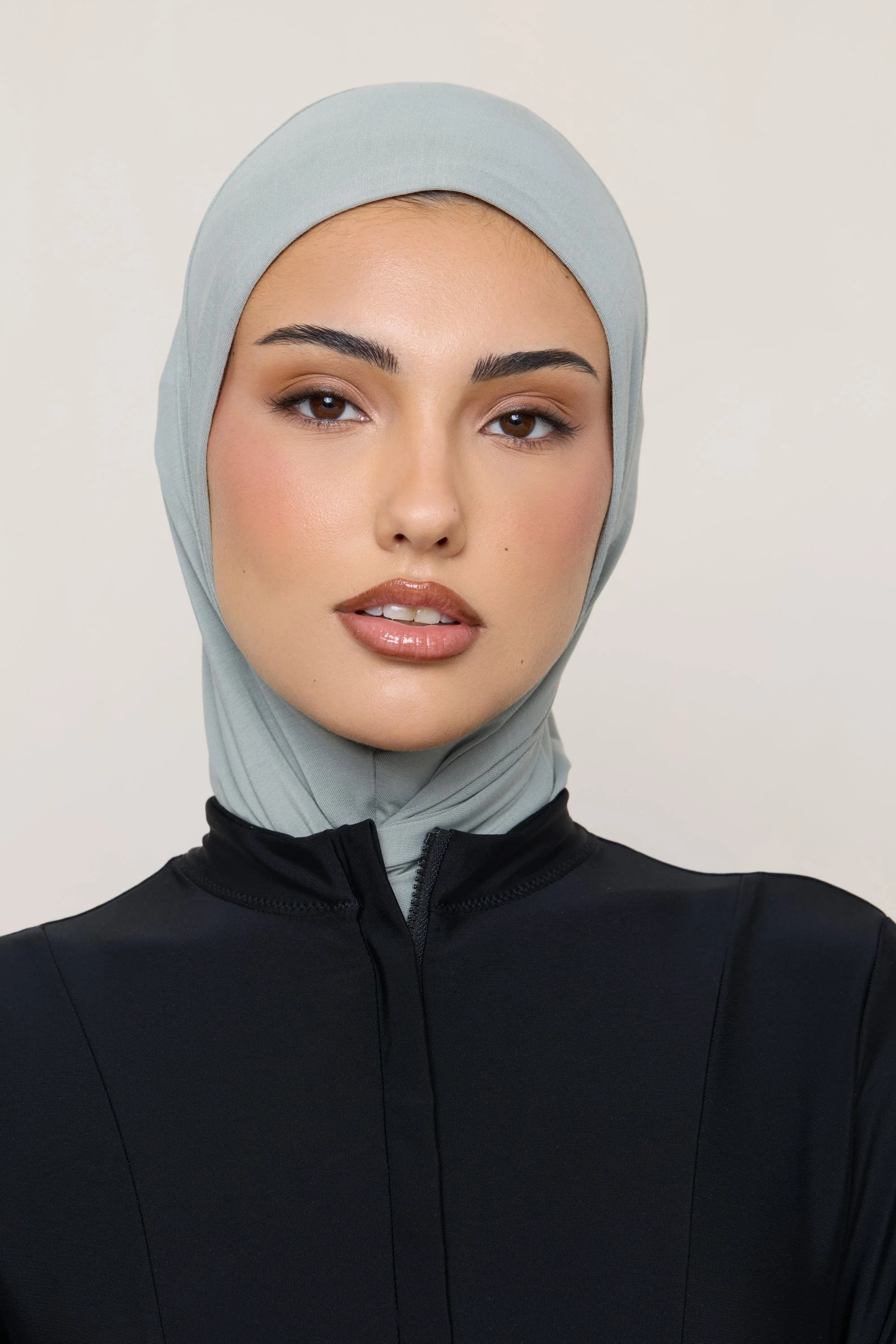 Amira Bamboo Jersey Instant Hijab - Sage - Image 7