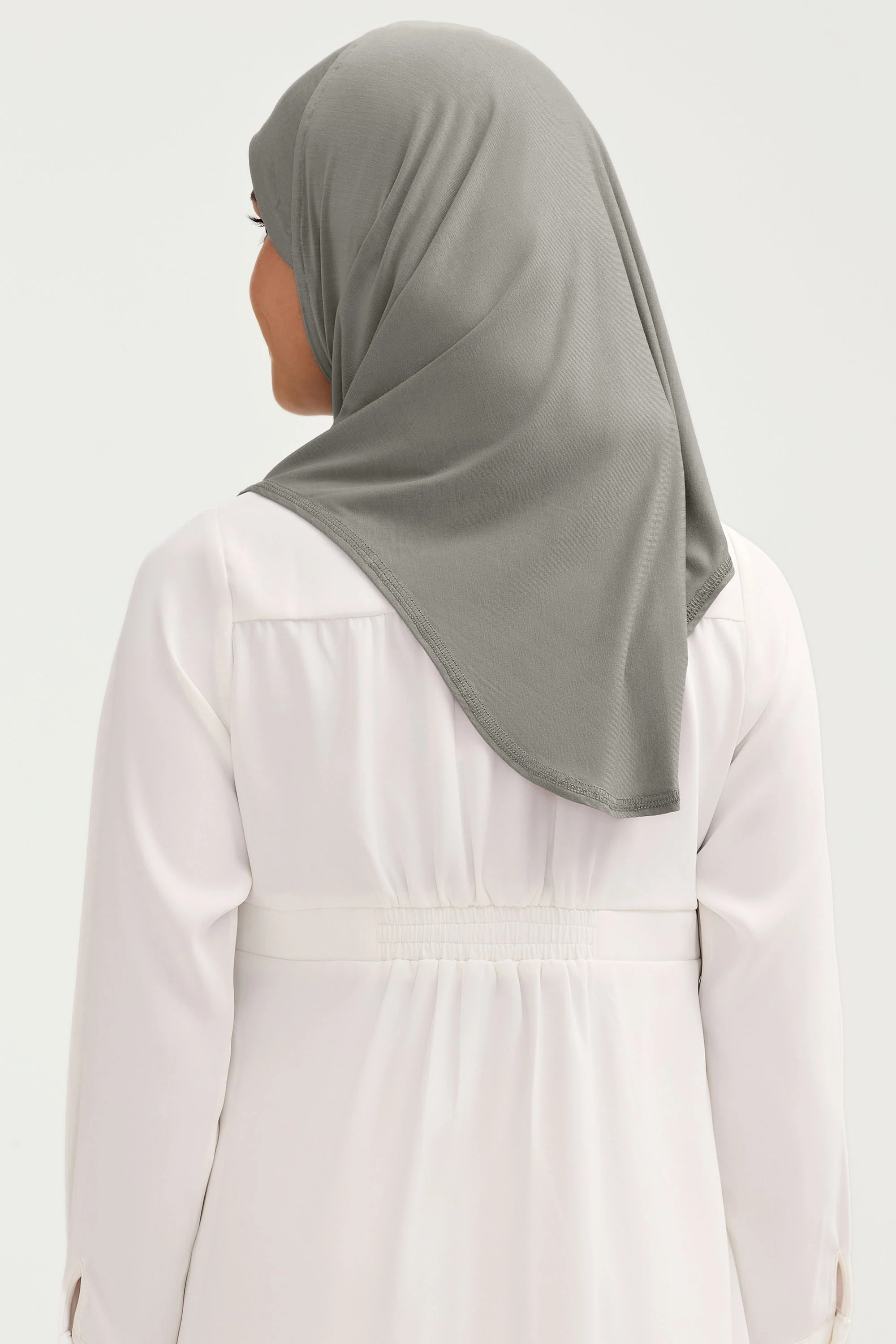 Amira Bamboo Jersey Instant Hijab - Sage (Girls) - Image 4