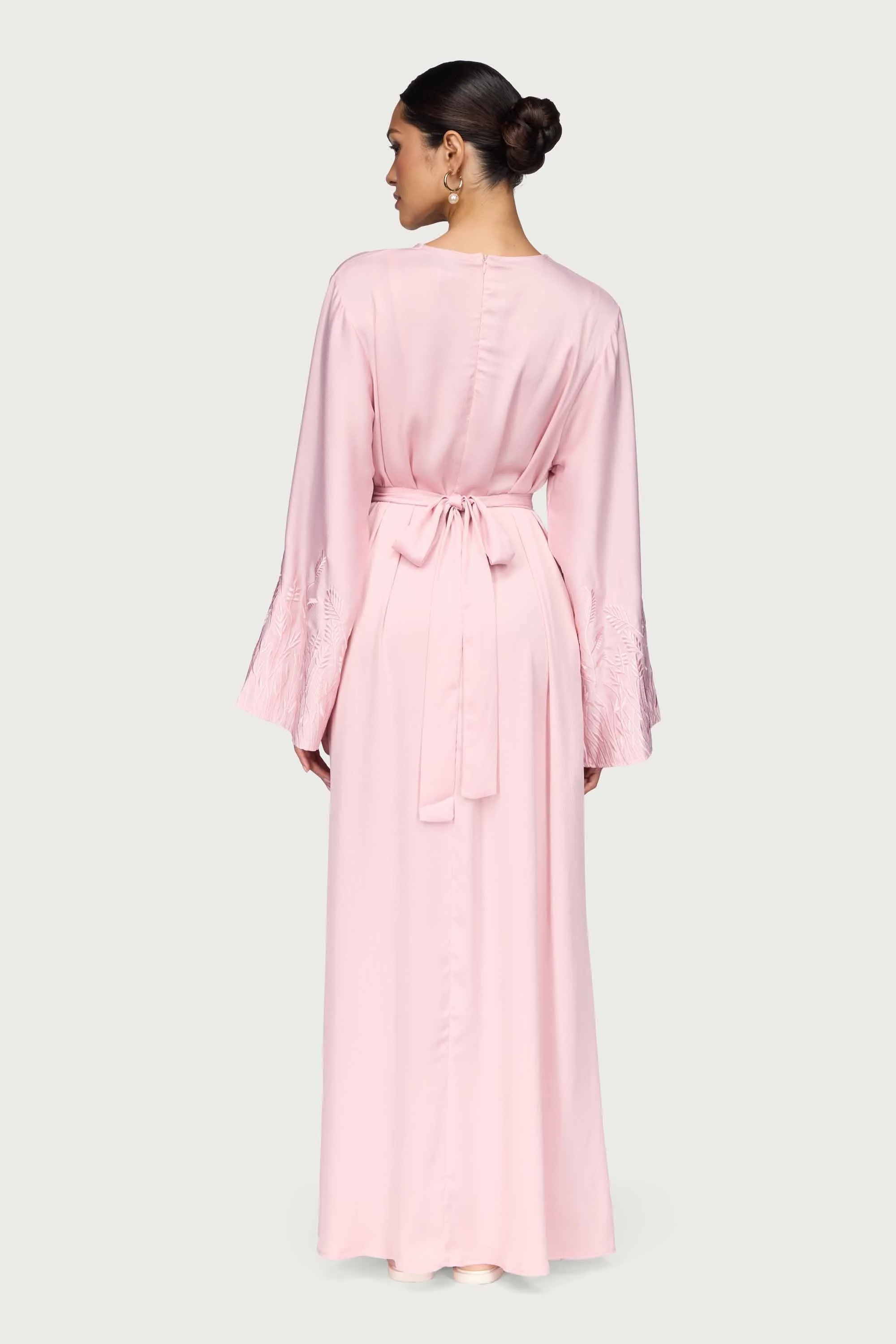 Ascia Embroidered Maxi Dress - Pastel Pink - Image 6