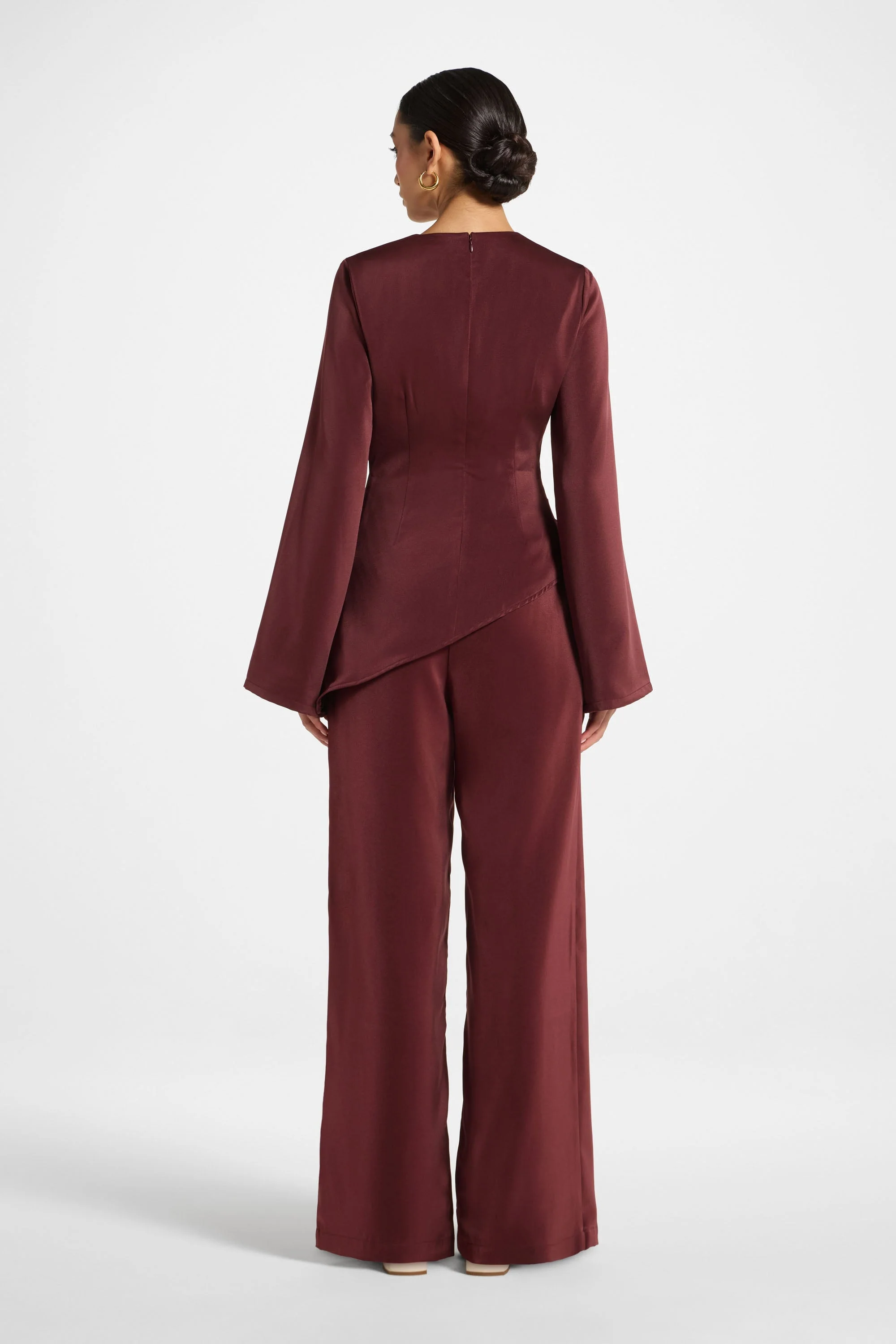 Asymmetric Drape Top - Fig - Image 6