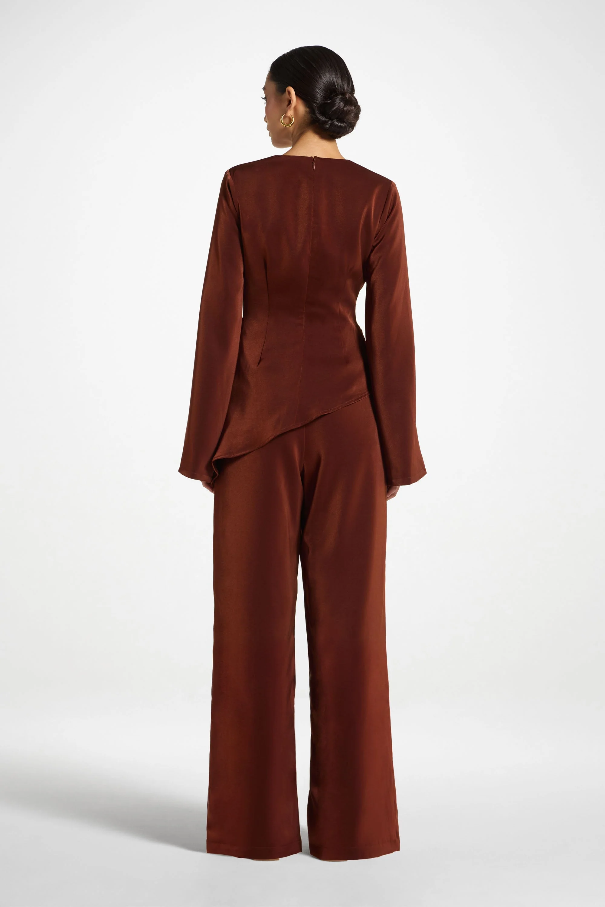 Asymmetric Drape Top - Spice - Image 5