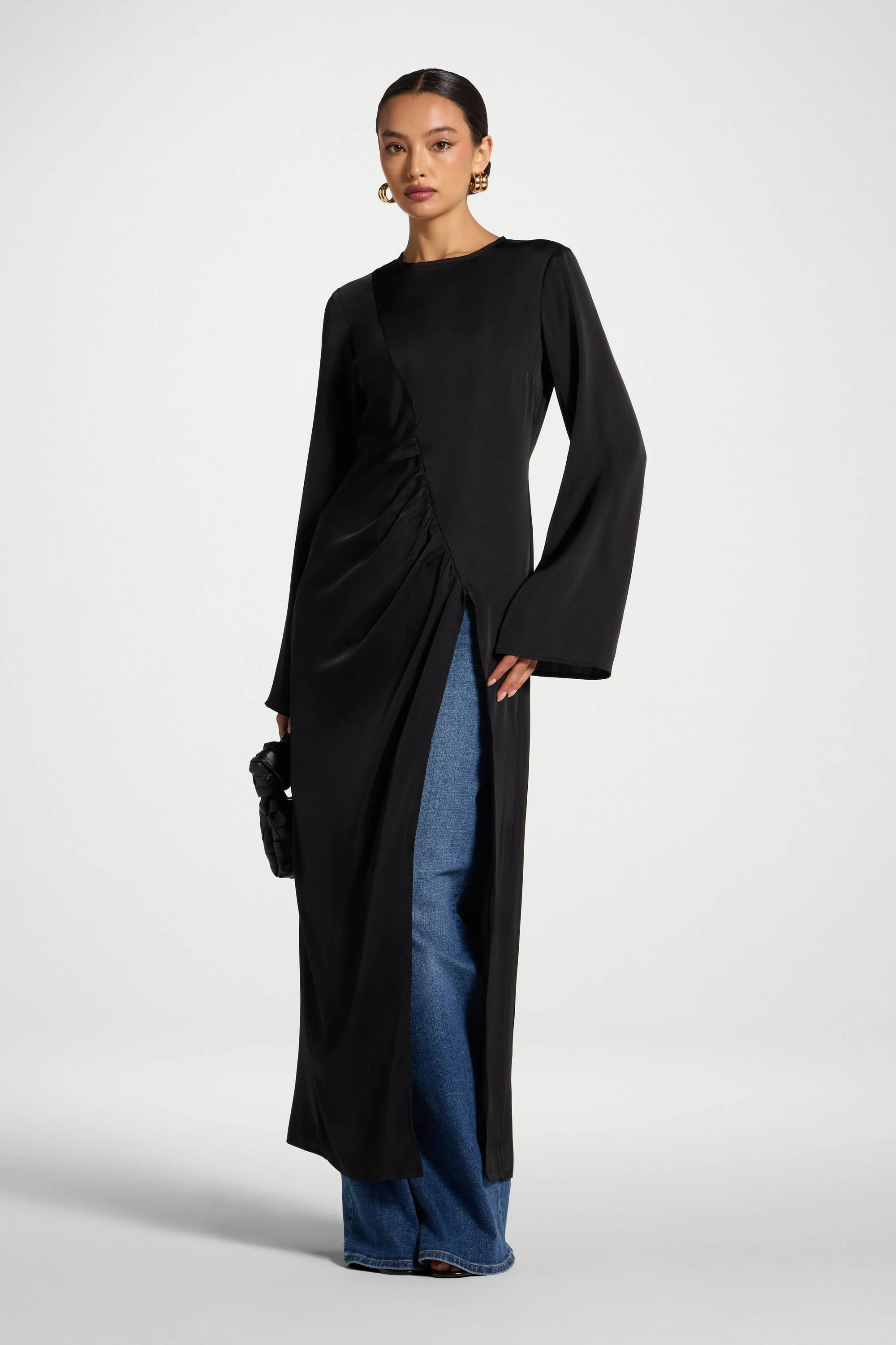 Asymmetric Midi Top - Black - Image 3