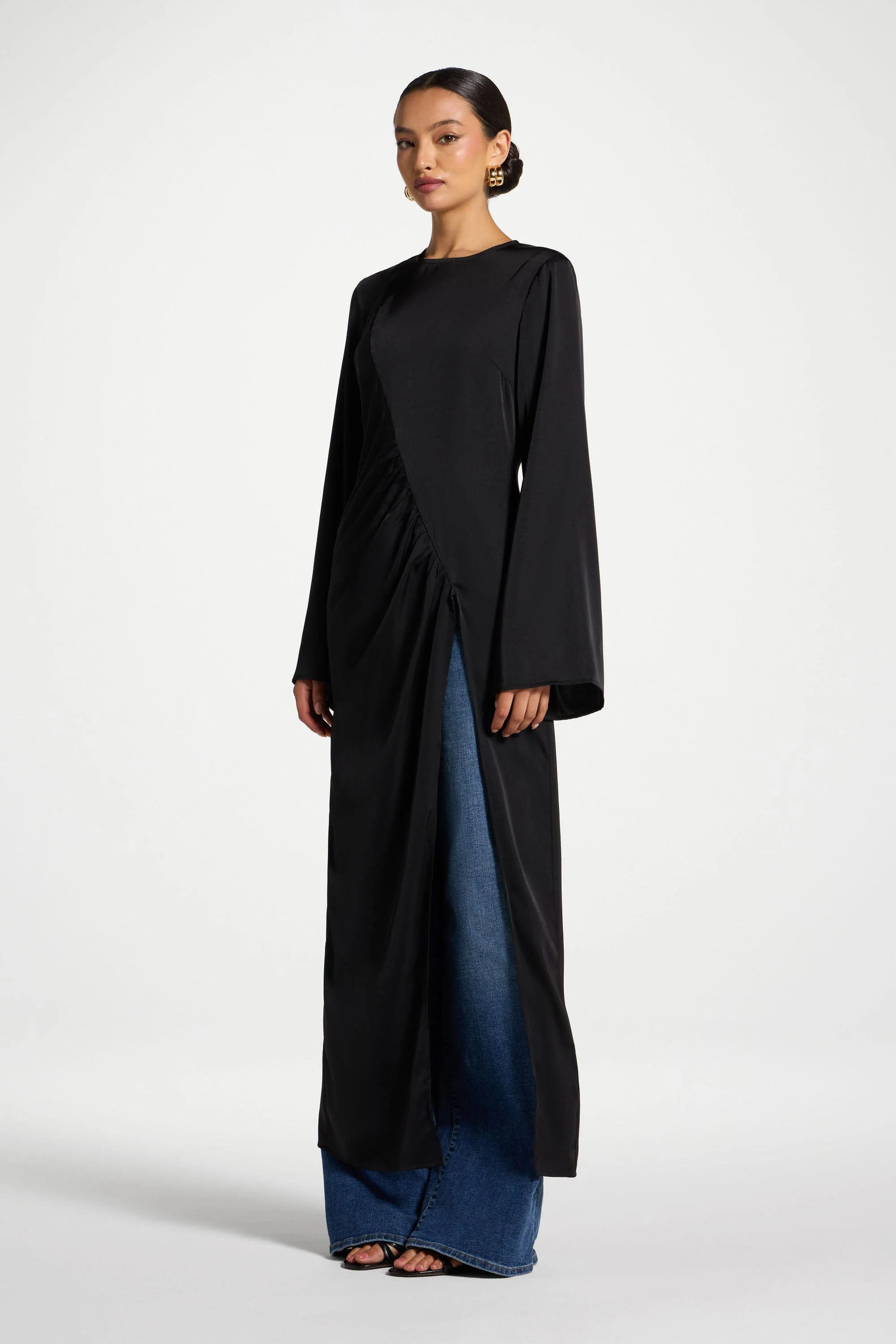 Asymmetric Midi Top - Black - Image 5