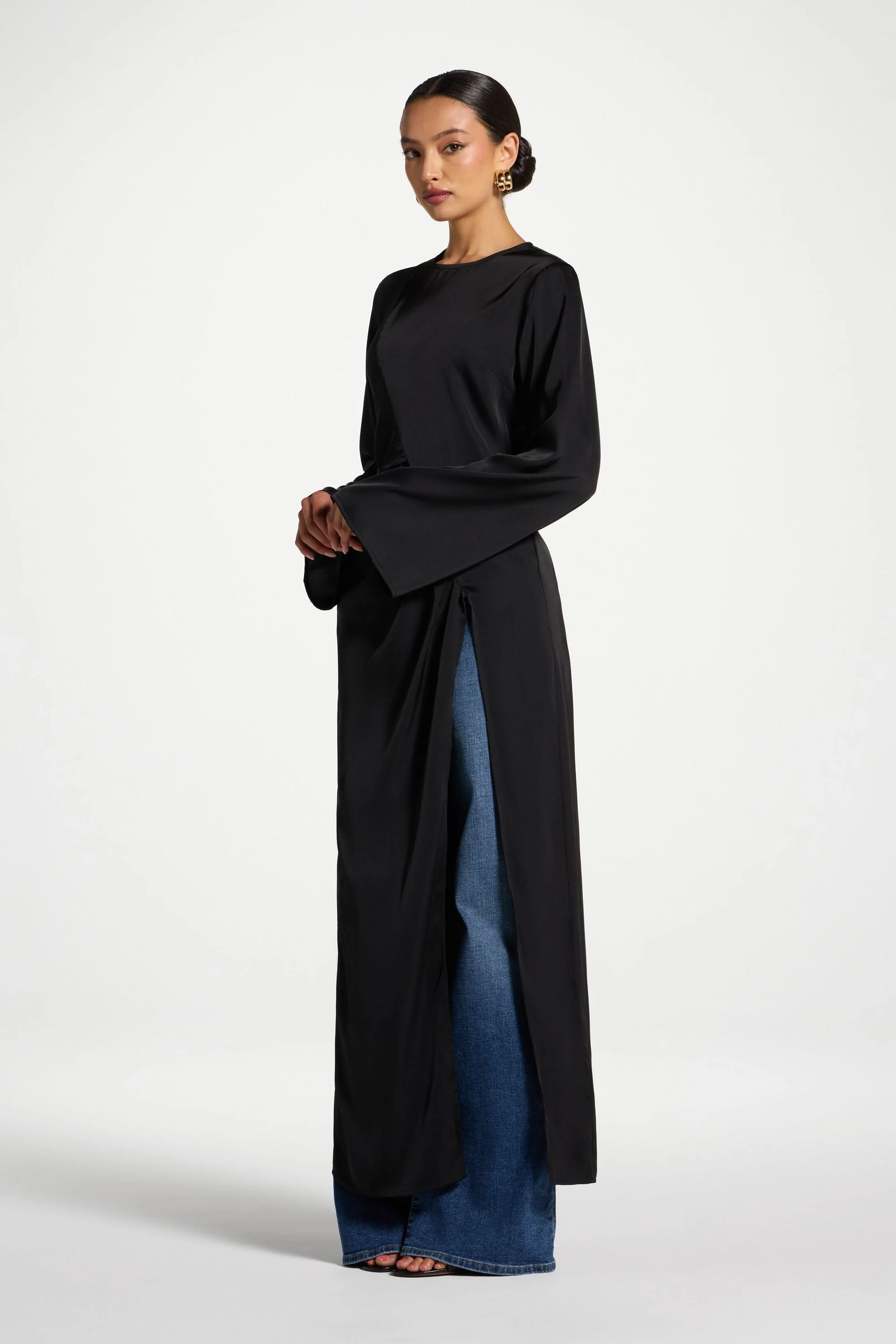 Asymmetric Midi Top - Black - Image 6