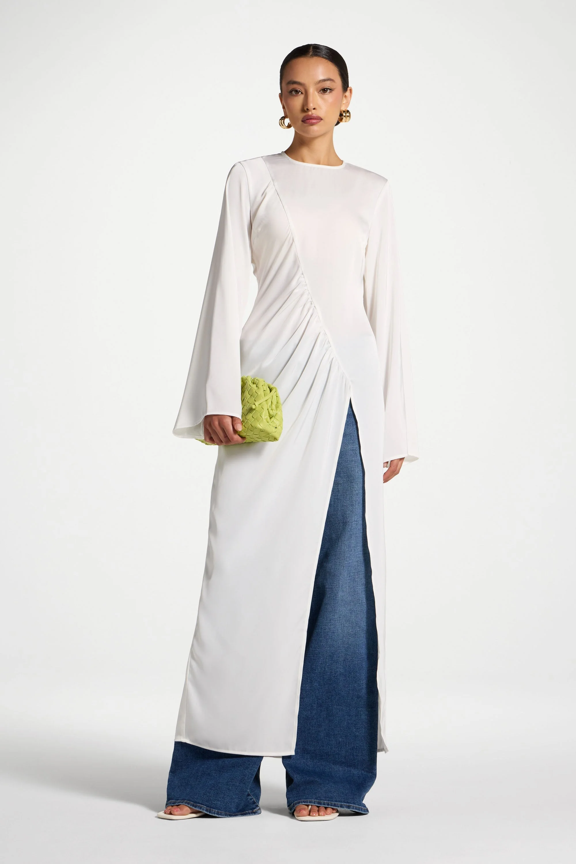 Asymmetric Midi Top - White - Image 2