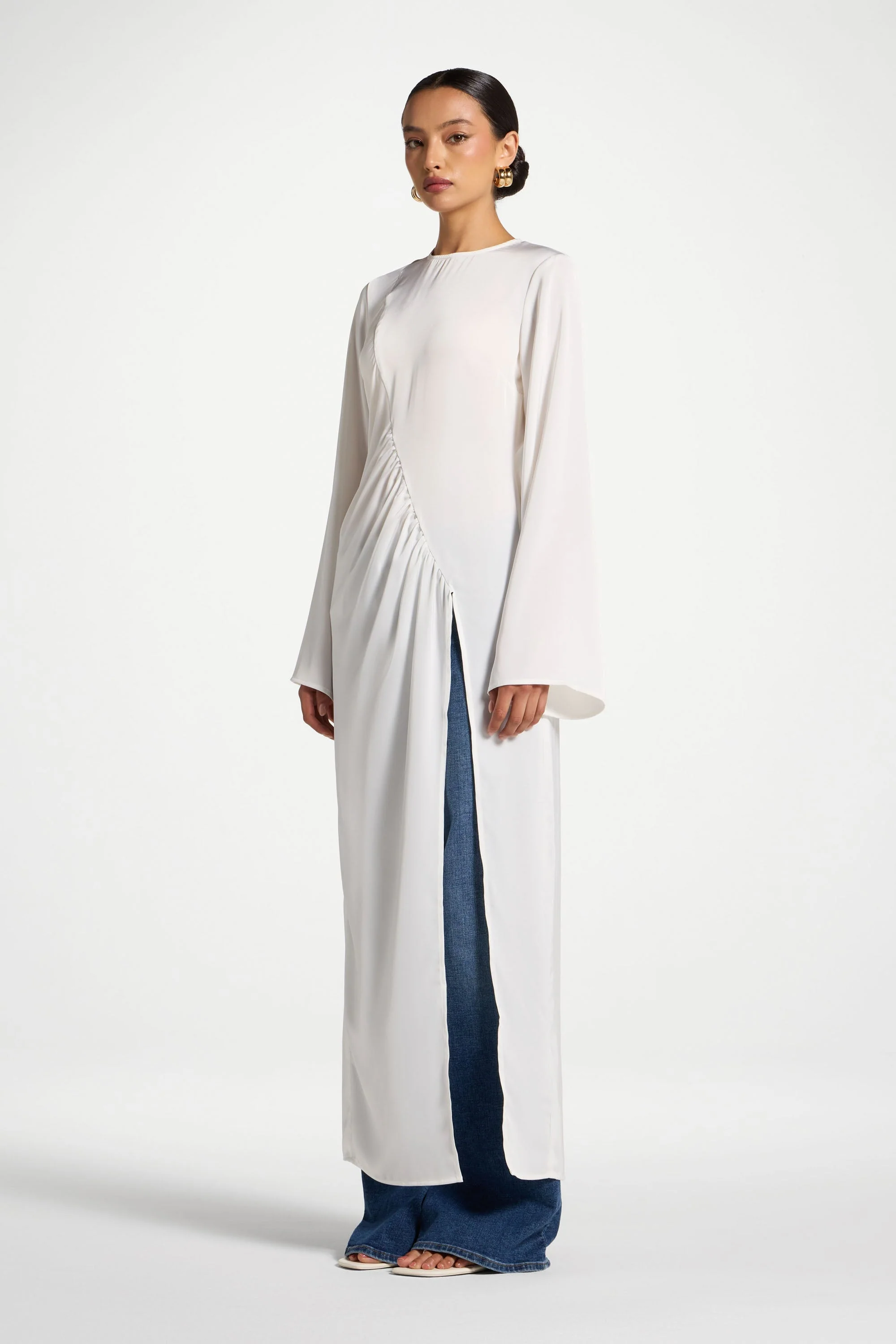 Asymmetric Midi Top - White - Image 4