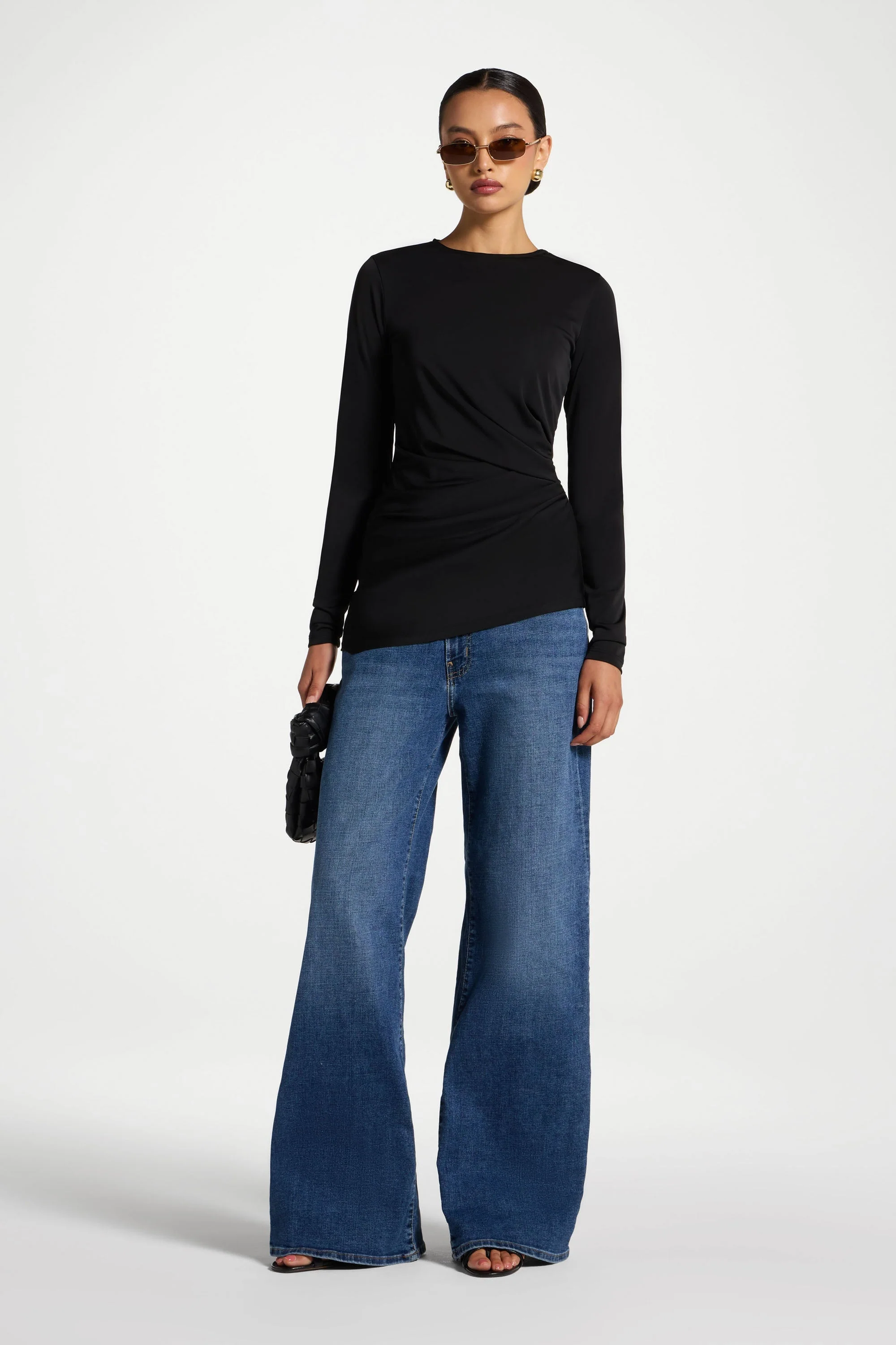 Asymmetric Top & Cape Set - Black - Image 4