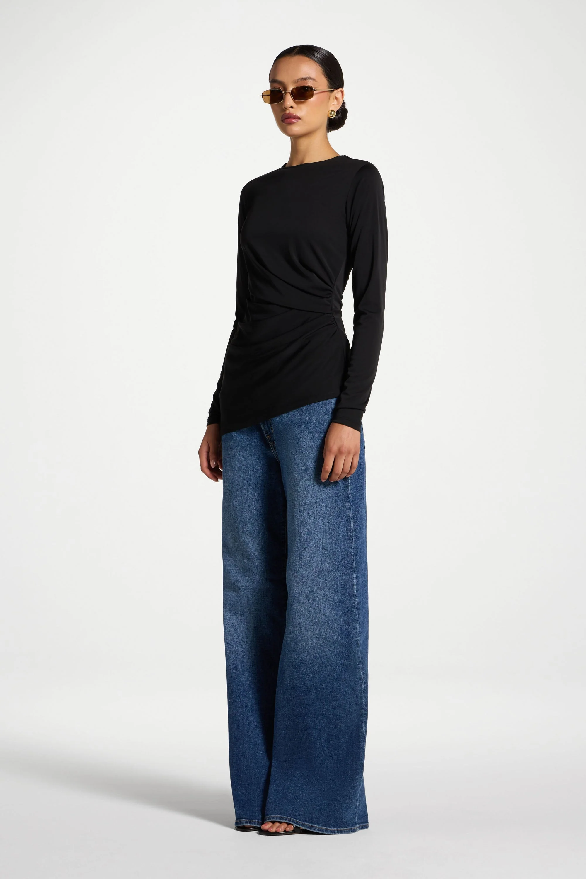 Asymmetric Top & Cape Set - Black - Image 5