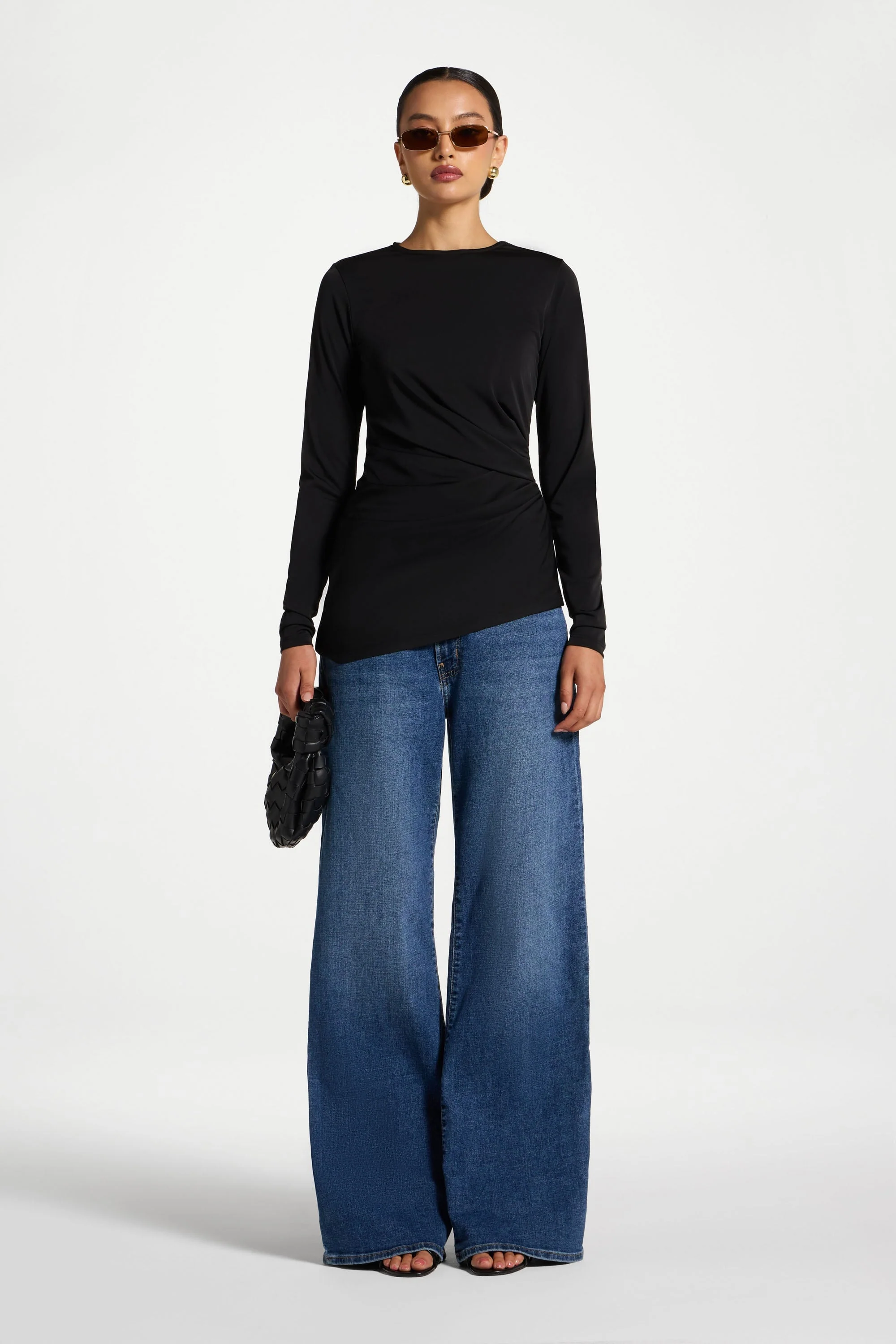 Asymmetric Top & Cape Set - Black - Image 6