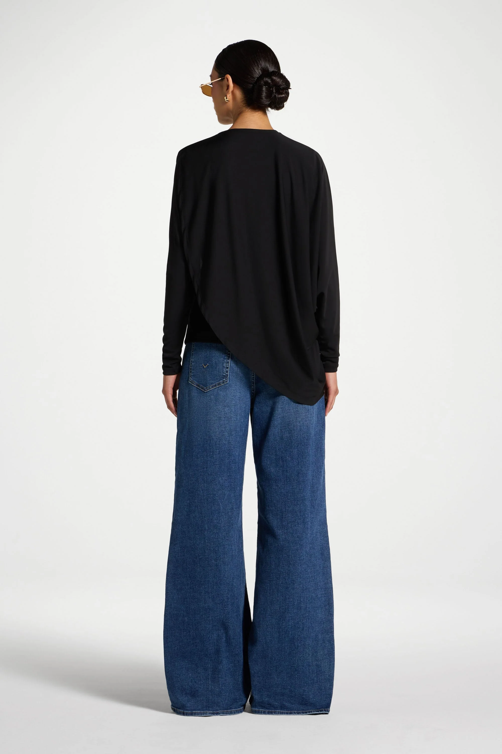Asymmetric Top & Cape Set - Black - Image 9