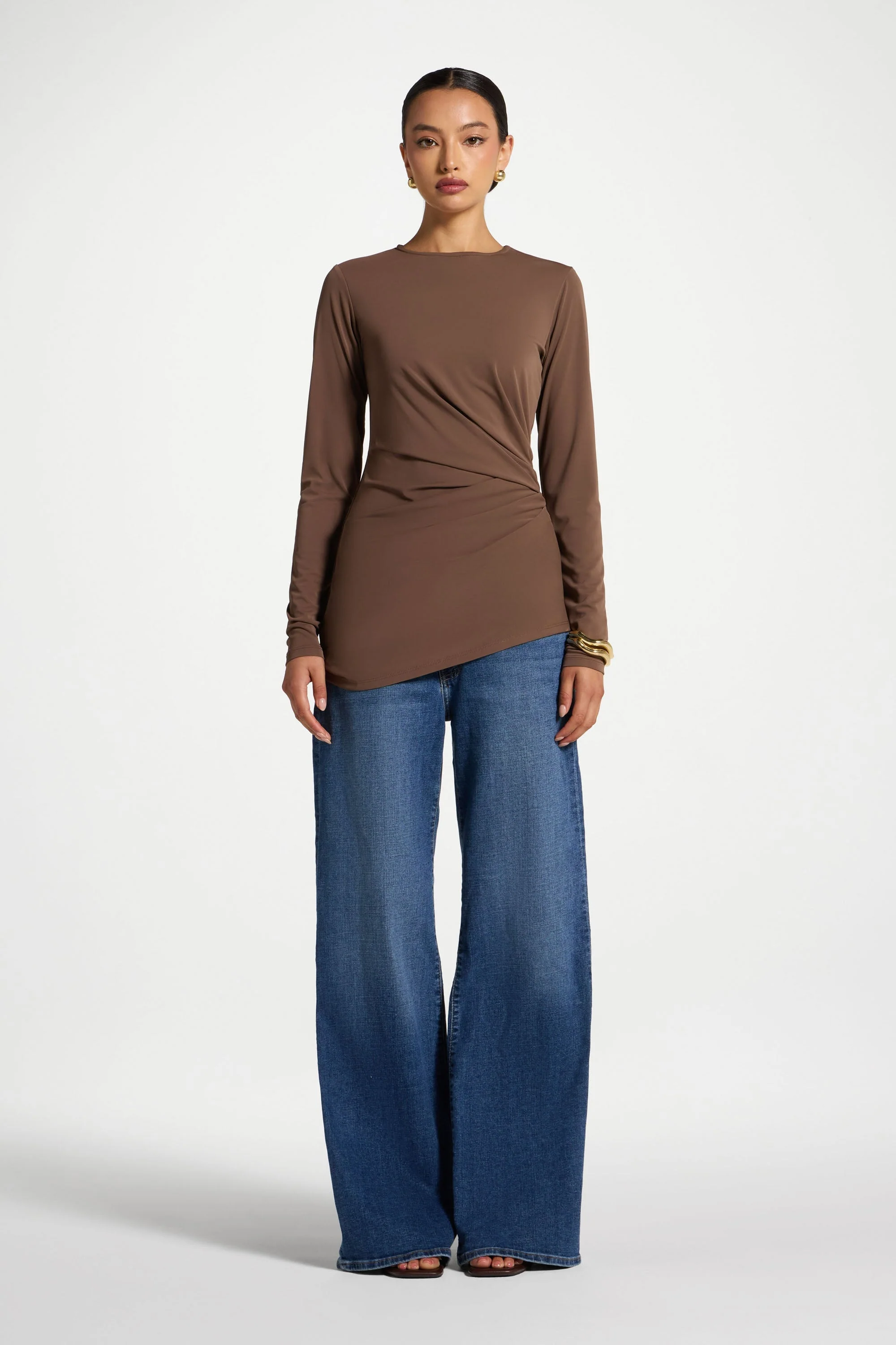 Asymmetric Top & Cape Set - Coffee Quartz - Image 3