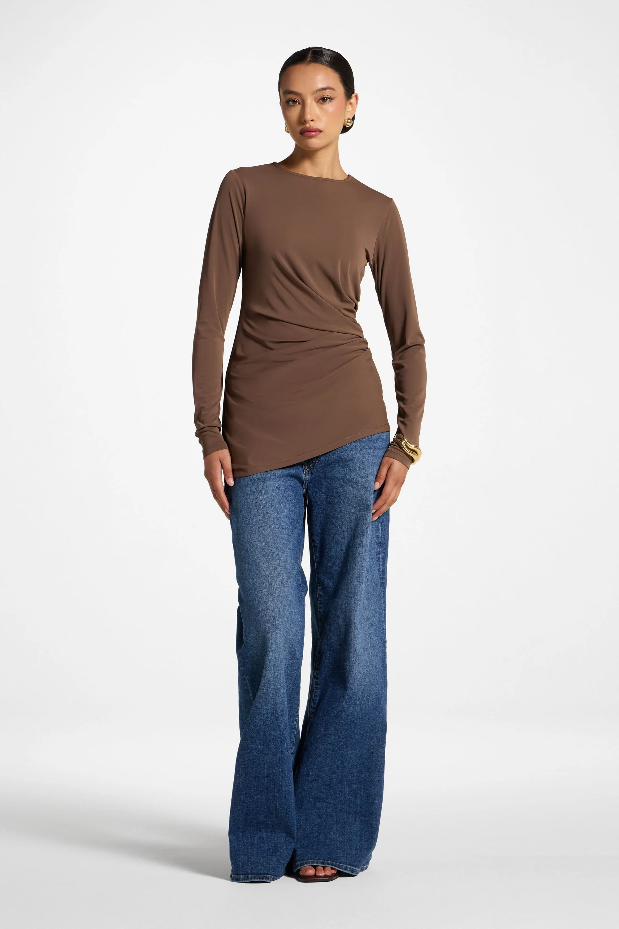 Asymmetric Top & Cape Set - Coffee Quartz - Image 5