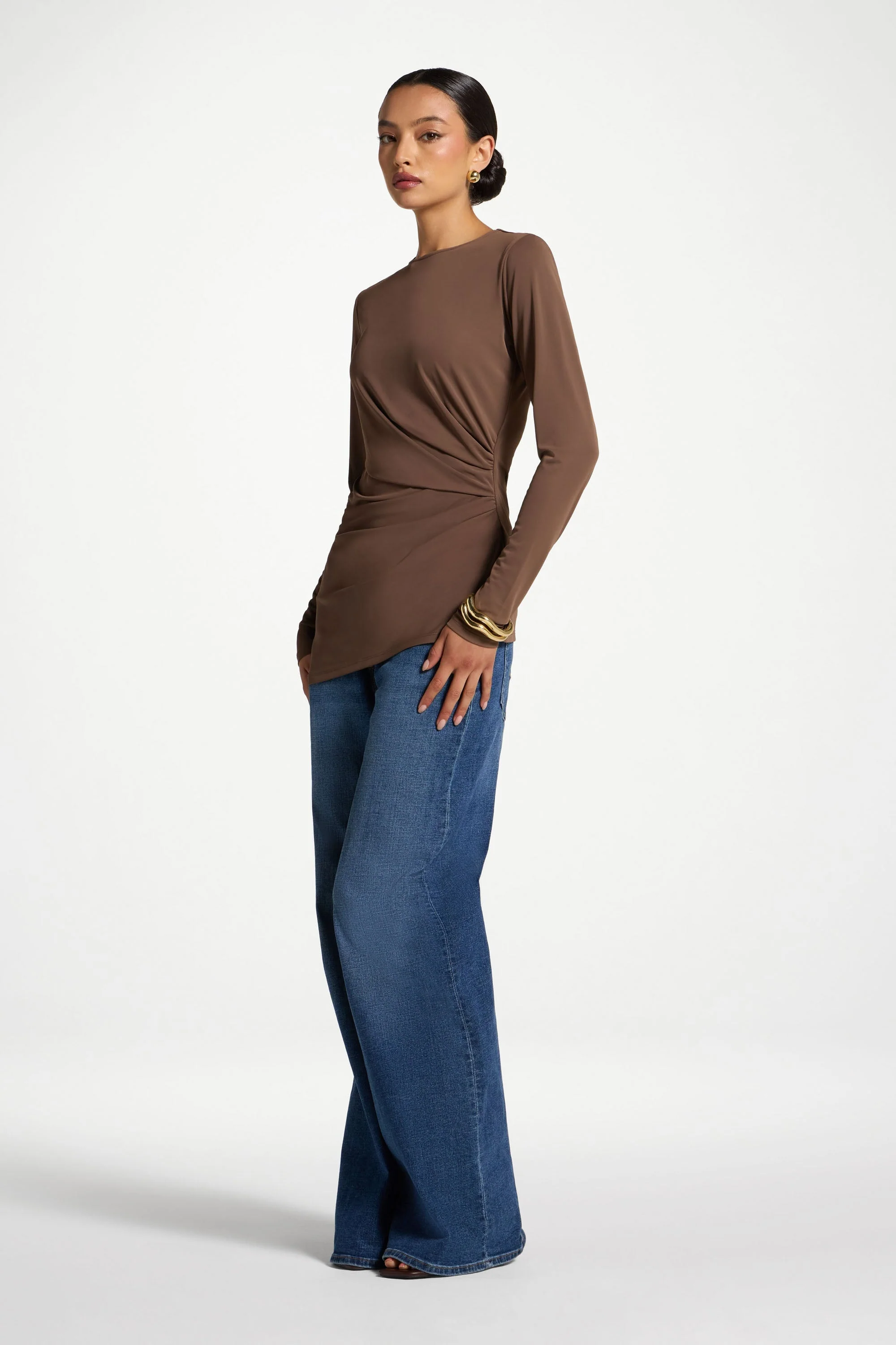 Asymmetric Top & Cape Set - Coffee Quartz - Image 6