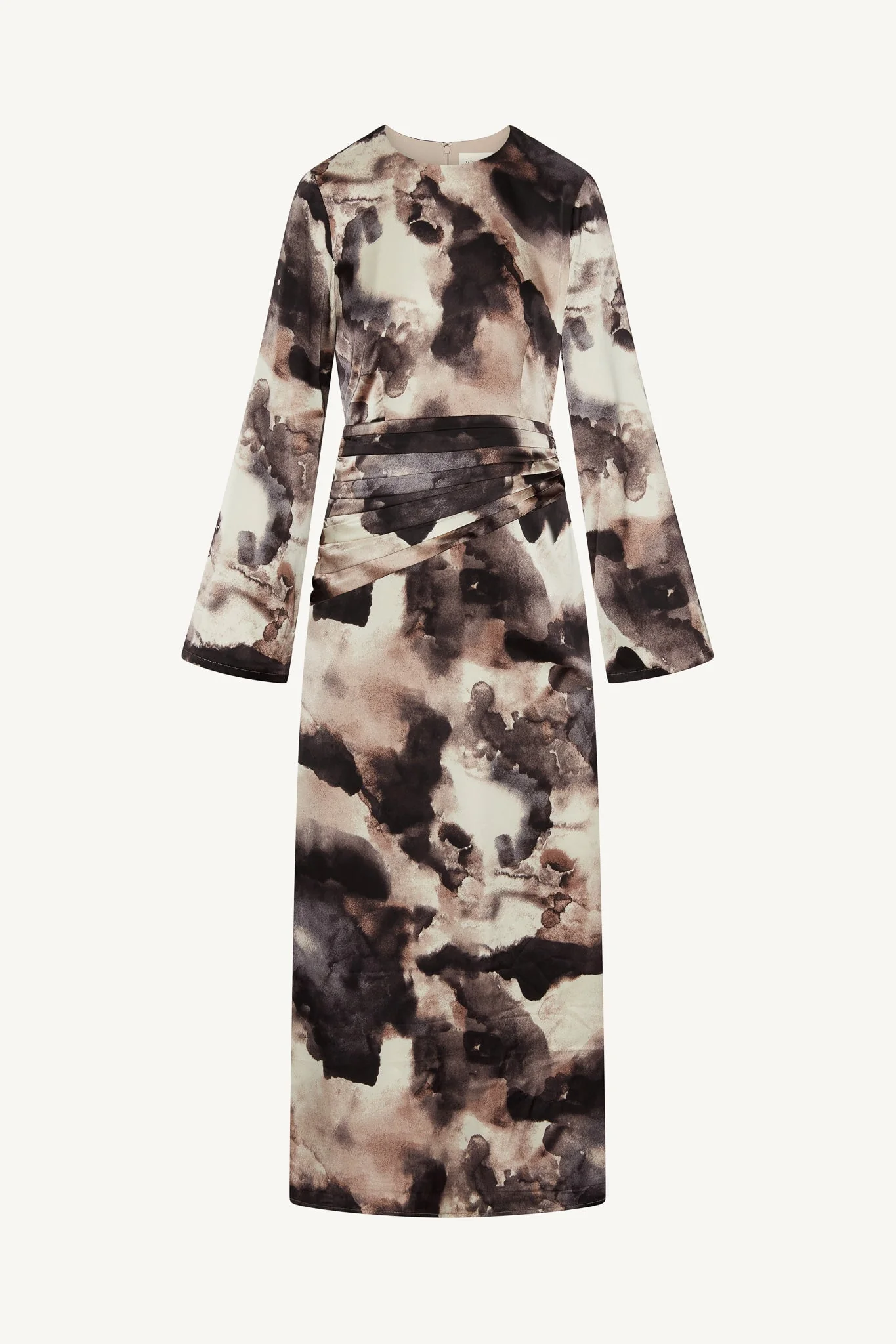 Asymmetric Pleated Waist Maxi Dress - Image 6