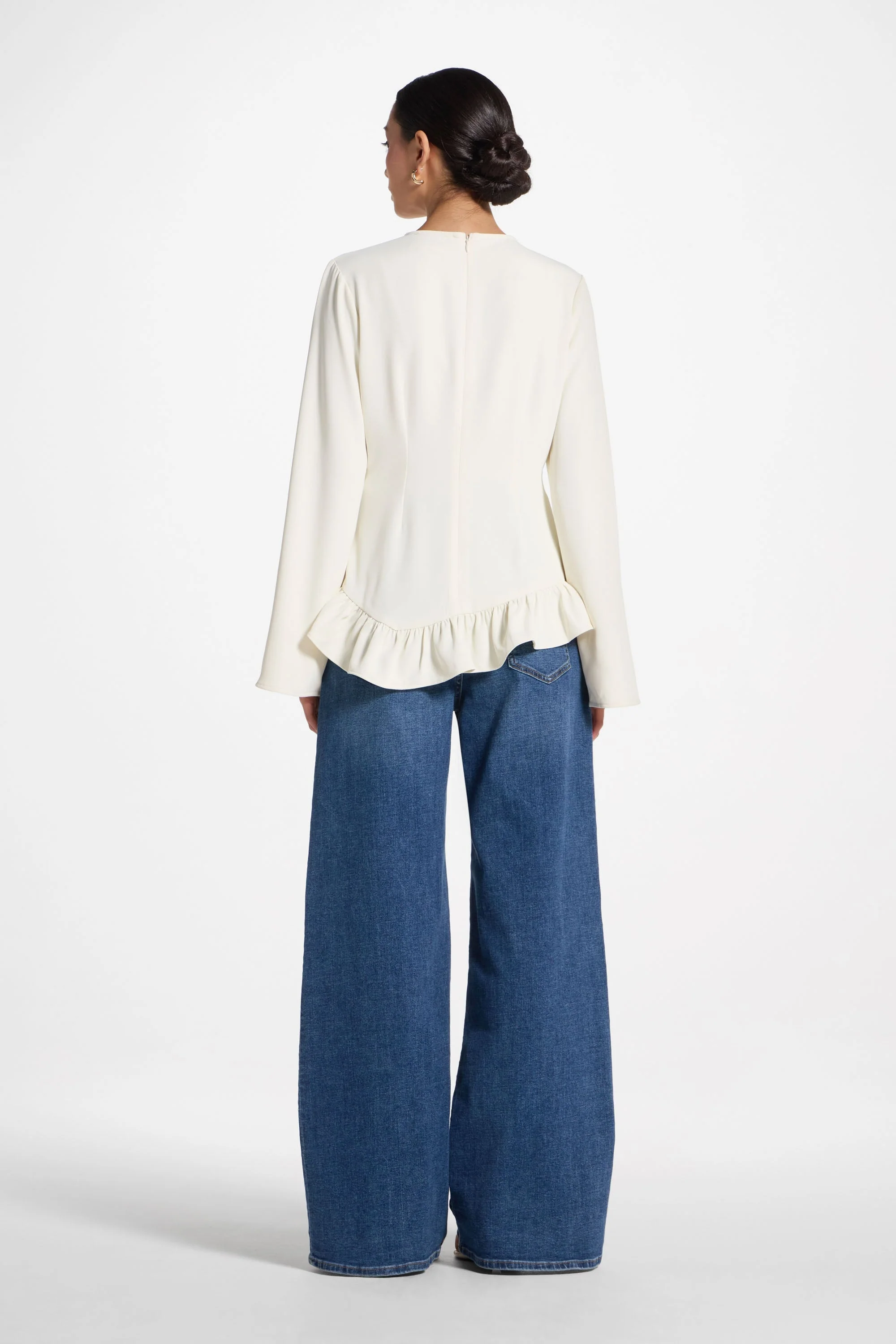 Asymmetric Ruffle Top - Moonlight - Image 6