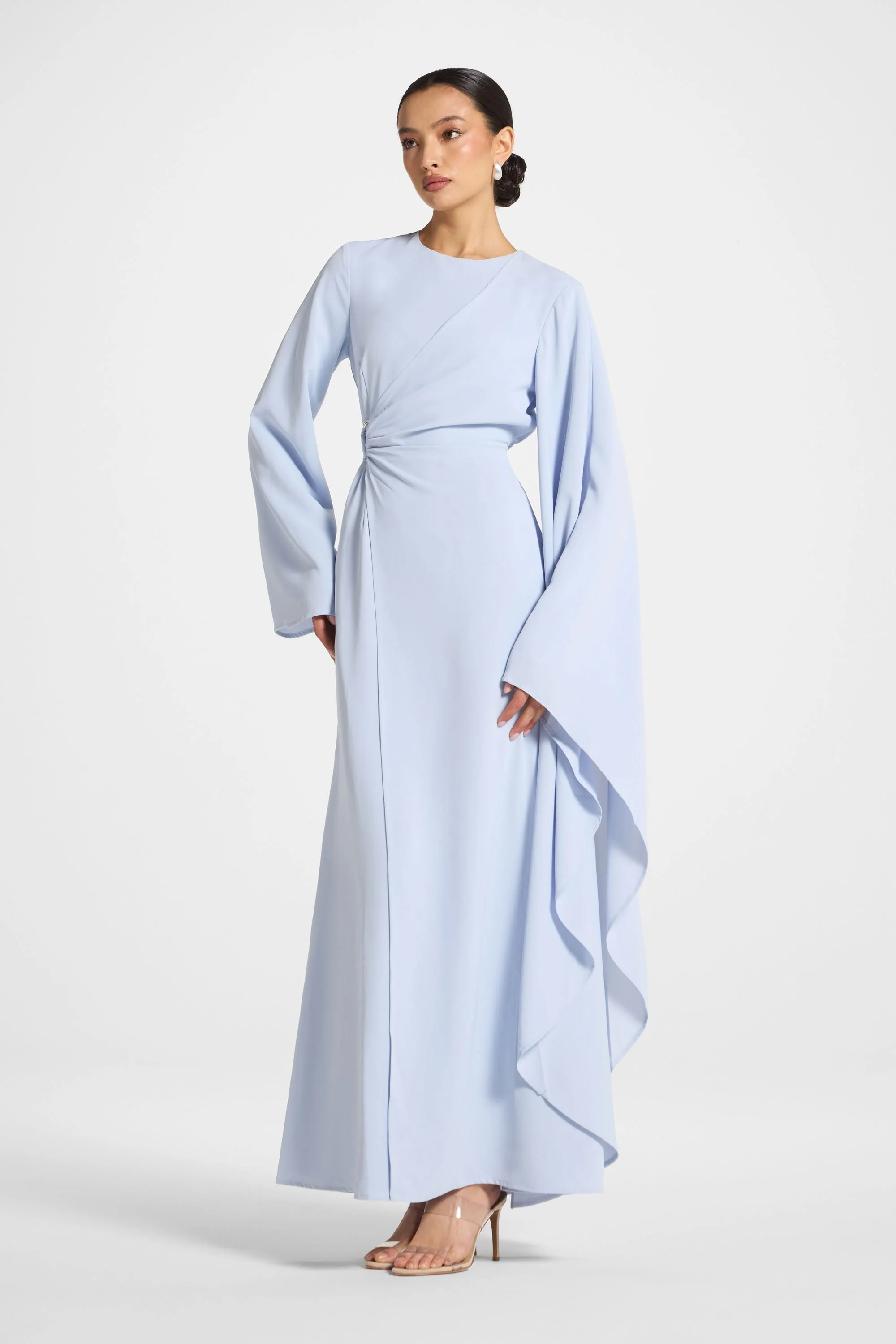 Asymmetric Sleeve Maxi Dress - Frost - Image 2