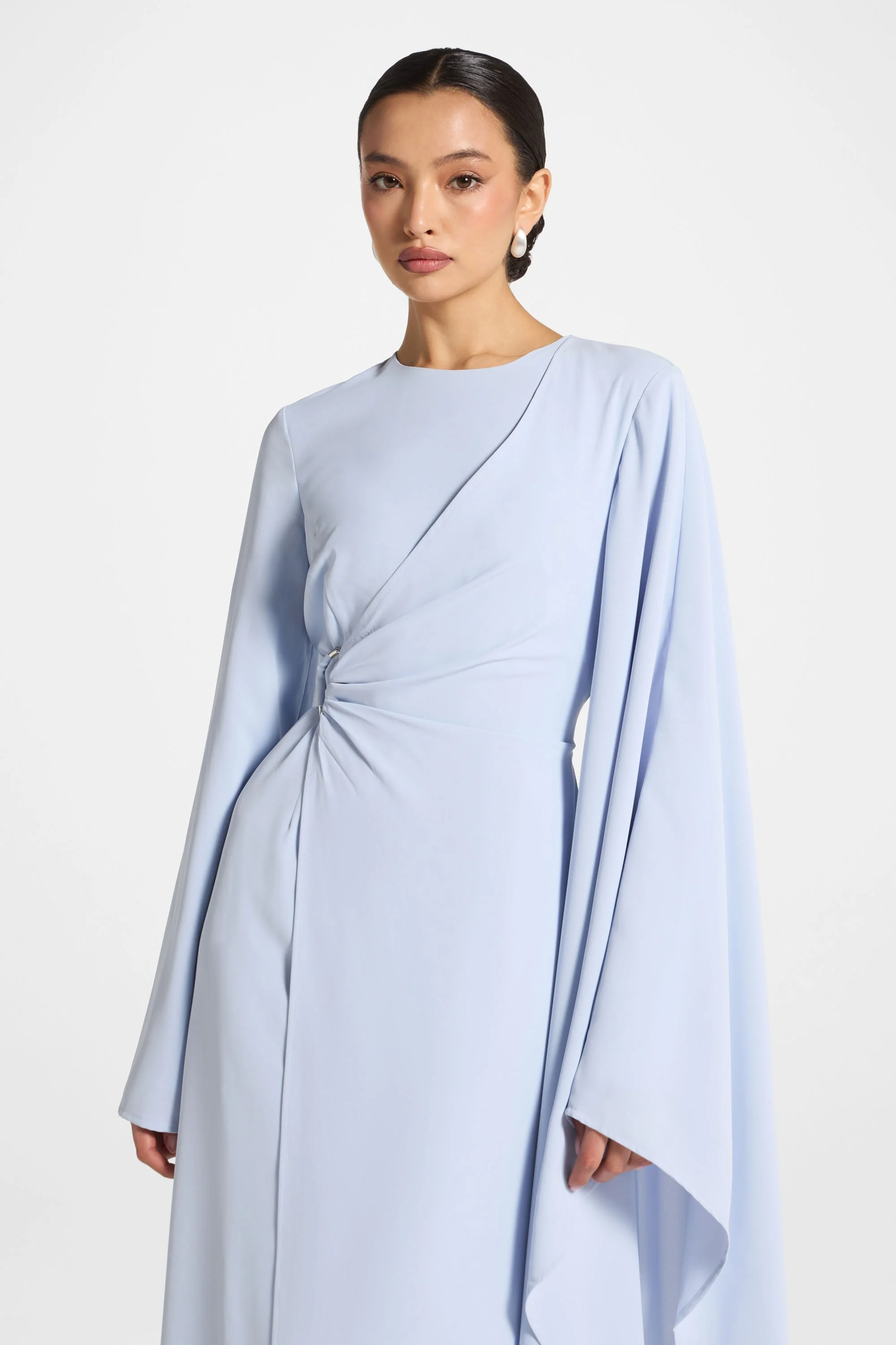 Asymmetric Sleeve Maxi Dress - Frost - Image 3