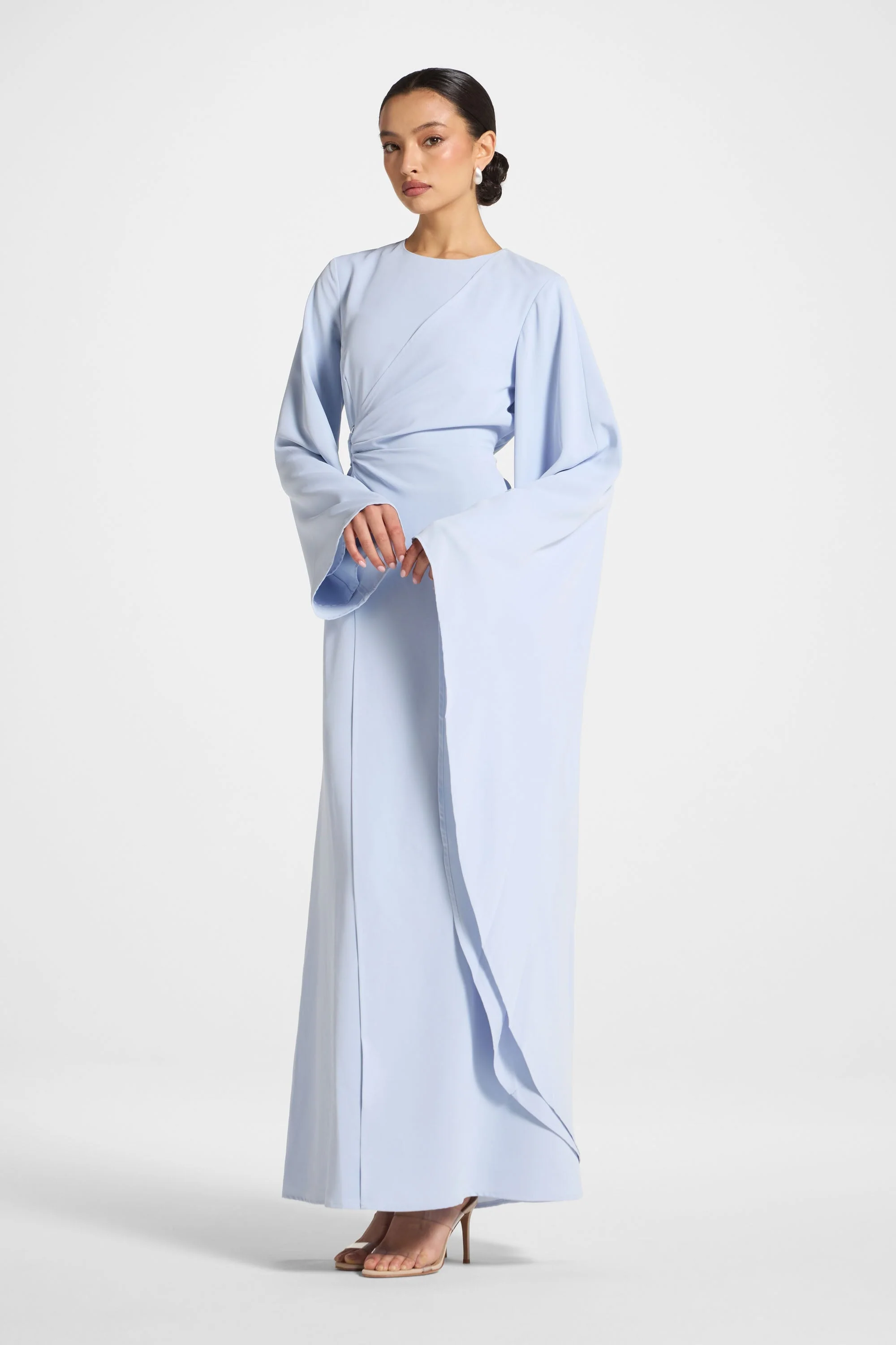 Asymmetric Sleeve Maxi Dress - Frost - Image 5