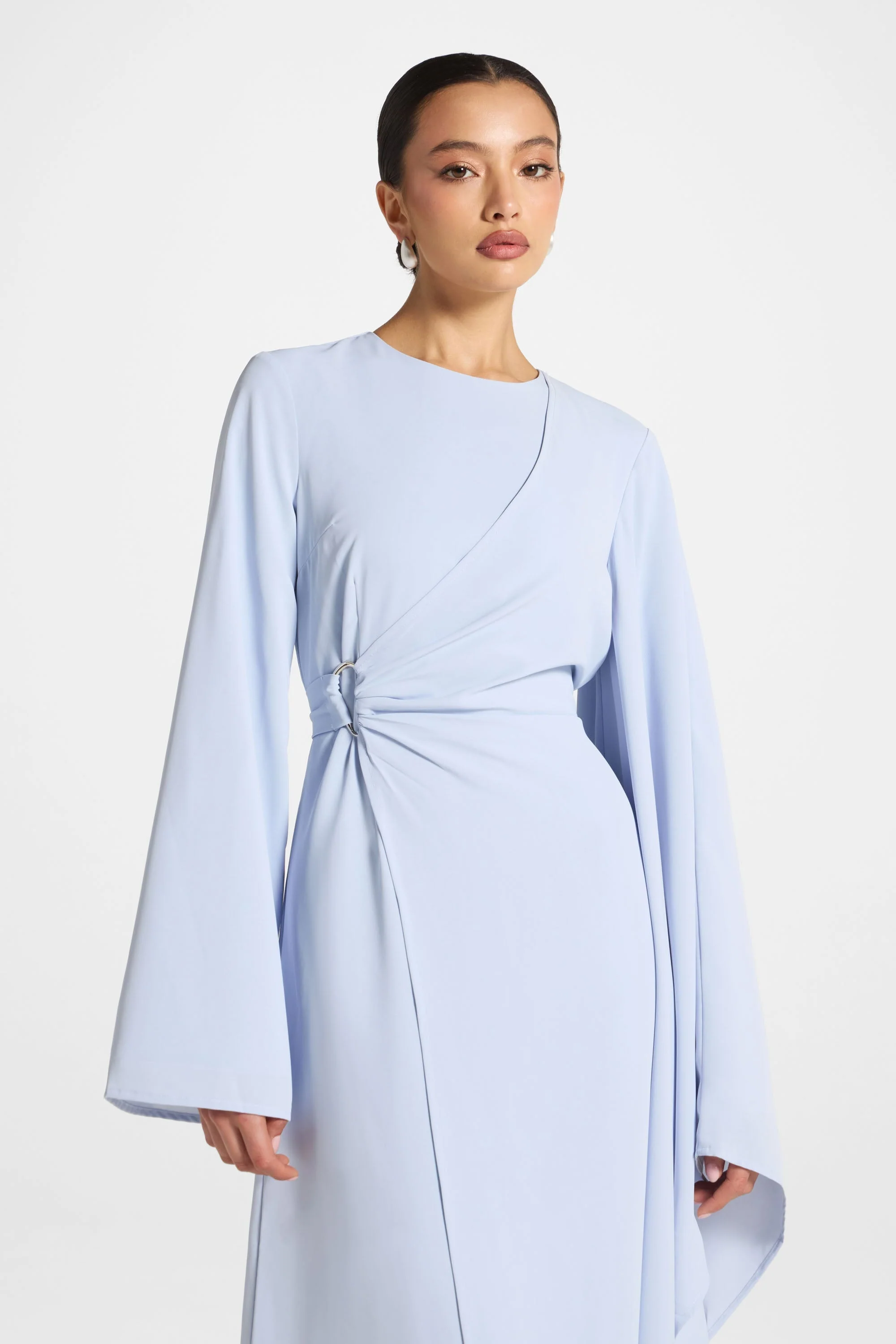 Asymmetric Sleeve Maxi Dress - Frost - Image 6