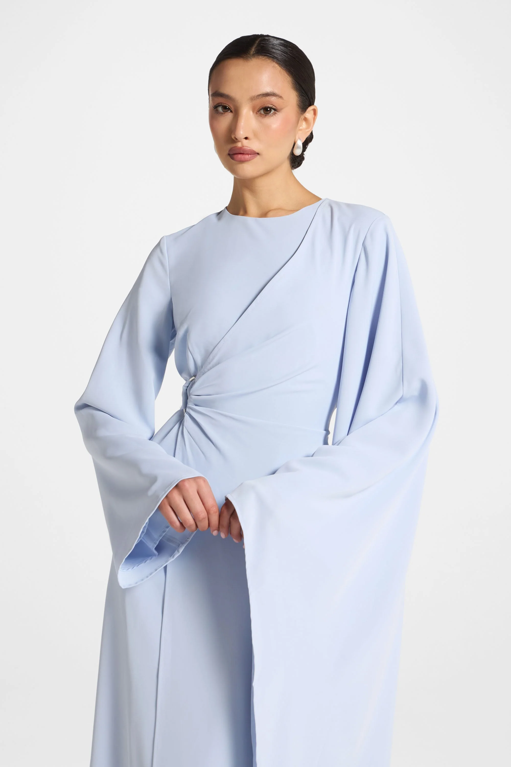 Asymmetric Sleeve Maxi Dress - Frost - Image 7