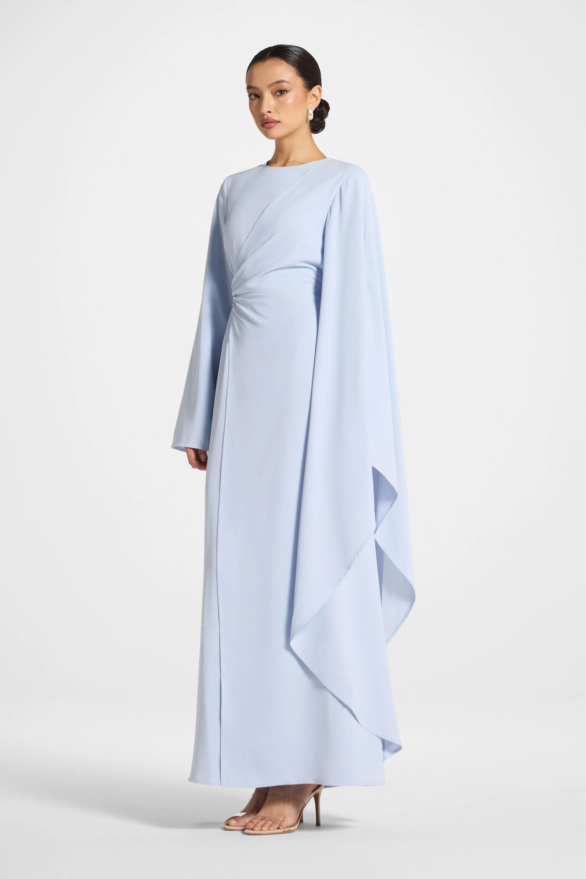 Asymmetric Sleeve Maxi Dress - Frost - Image 8