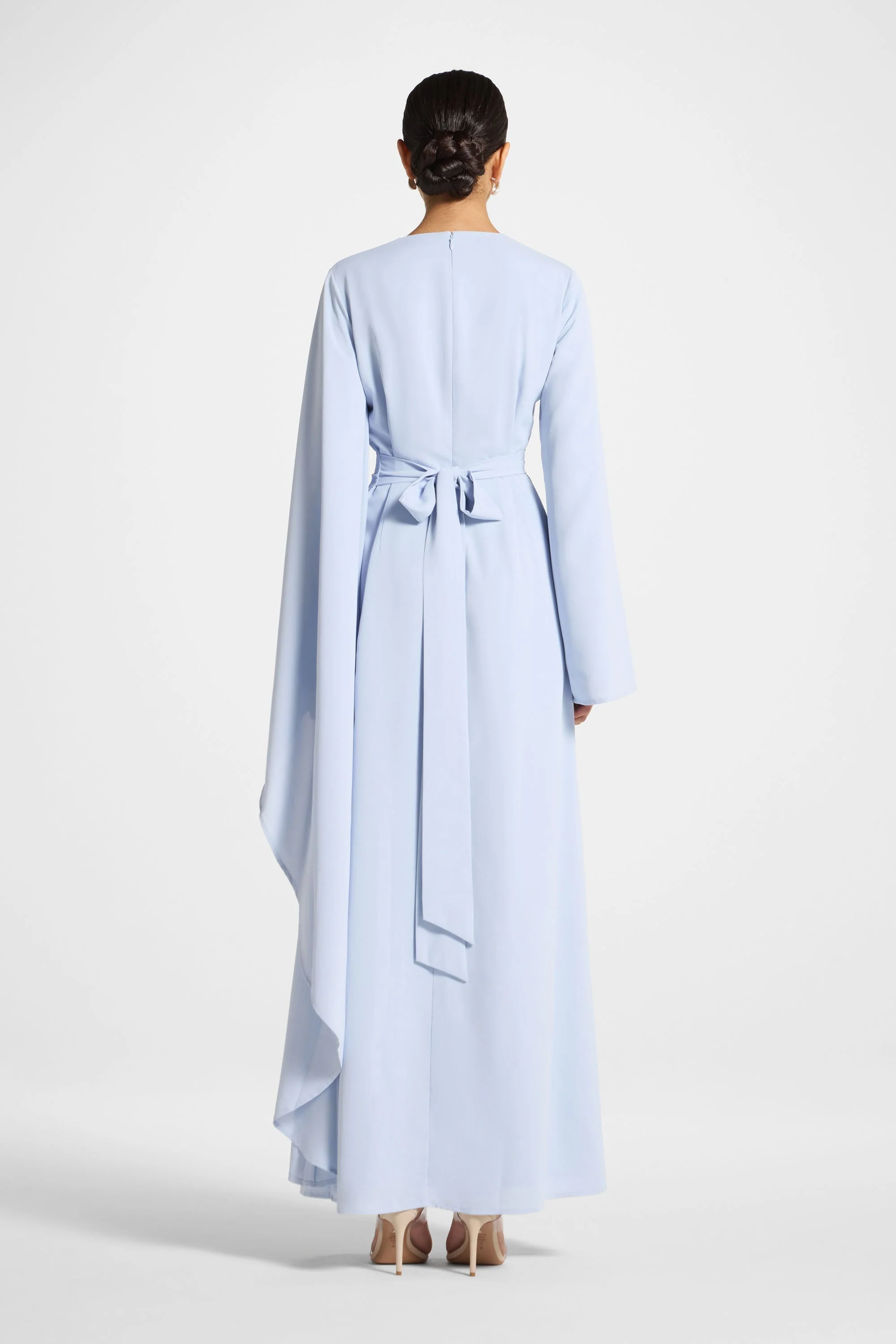 Asymmetric Sleeve Maxi Dress - Frost - Image 9