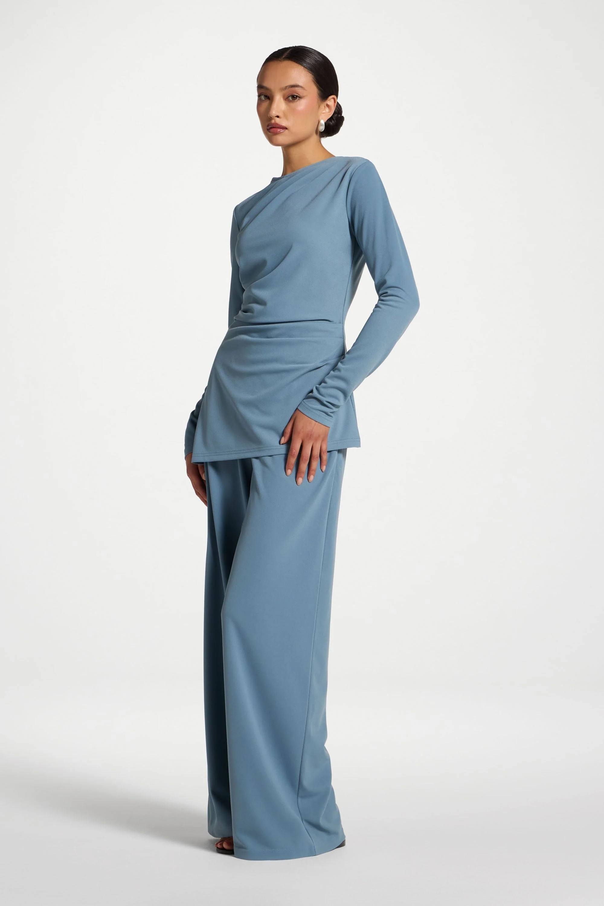 Asymmetric Stretch Top - Sky - Image 5