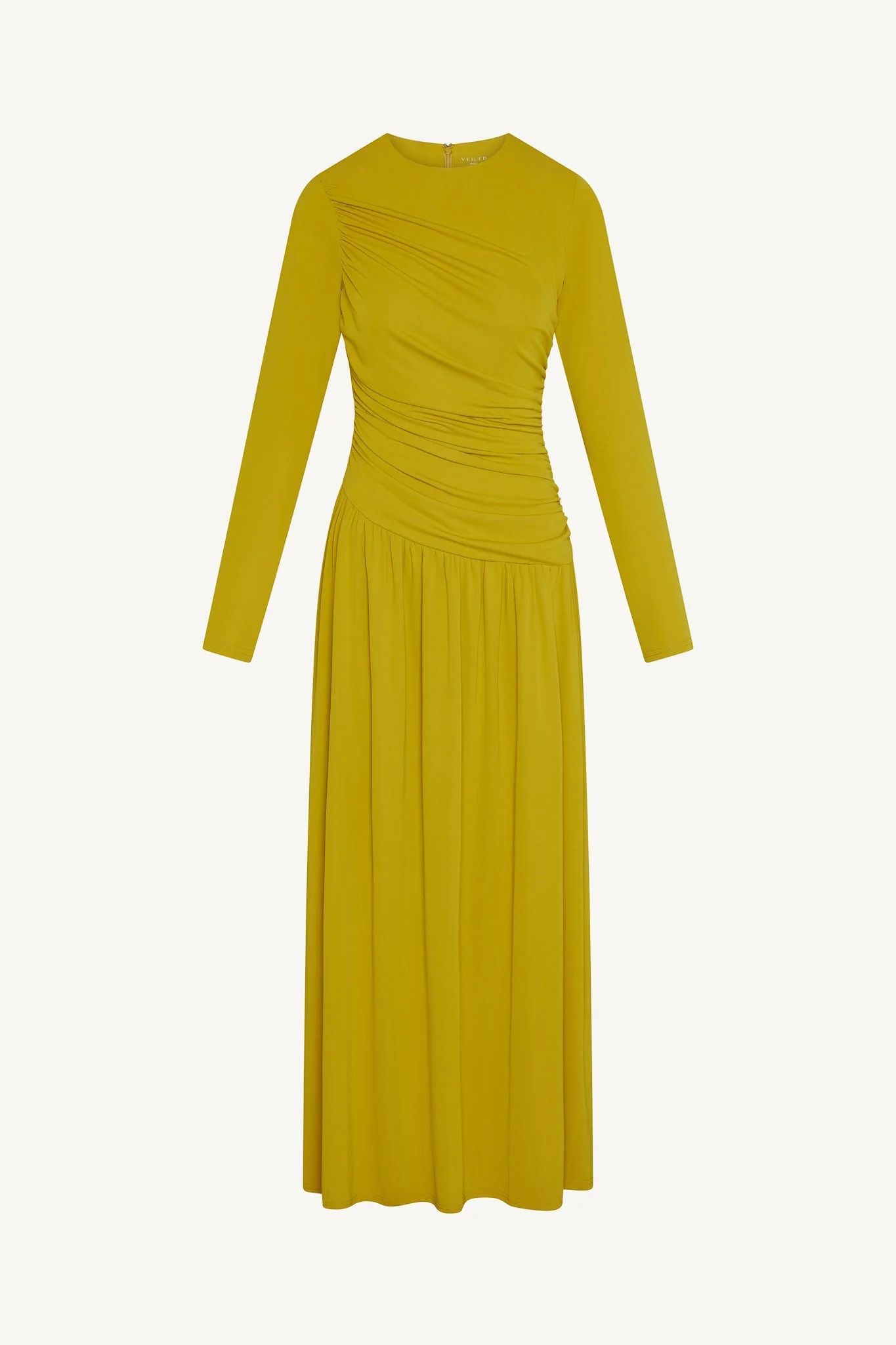 Asymmetrical Waist Rouched Maxi Dress - Mango Mint - Image 9