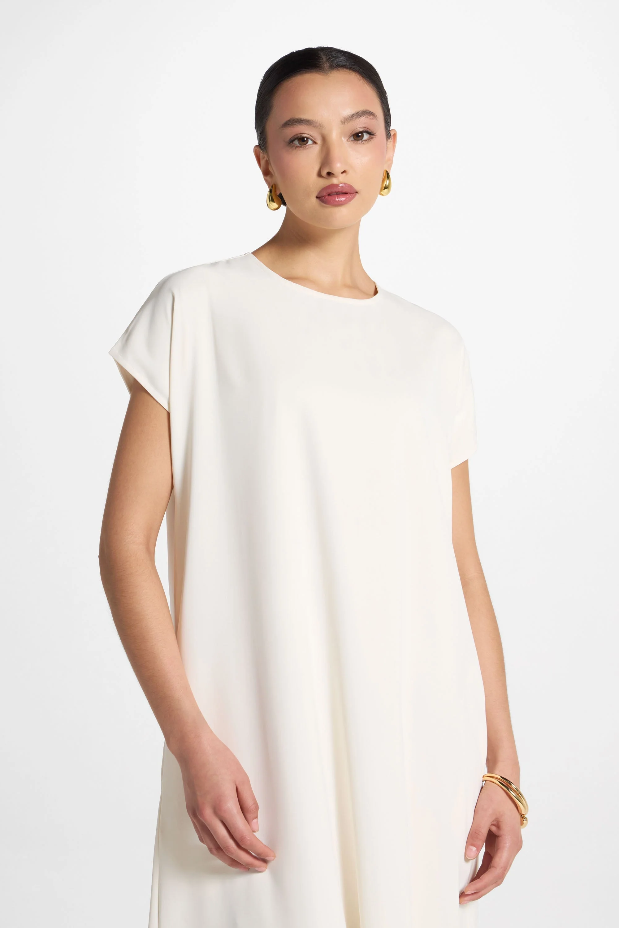 Baby Sleeve Inner Maxi Dress - Coconut Milk - Image 3