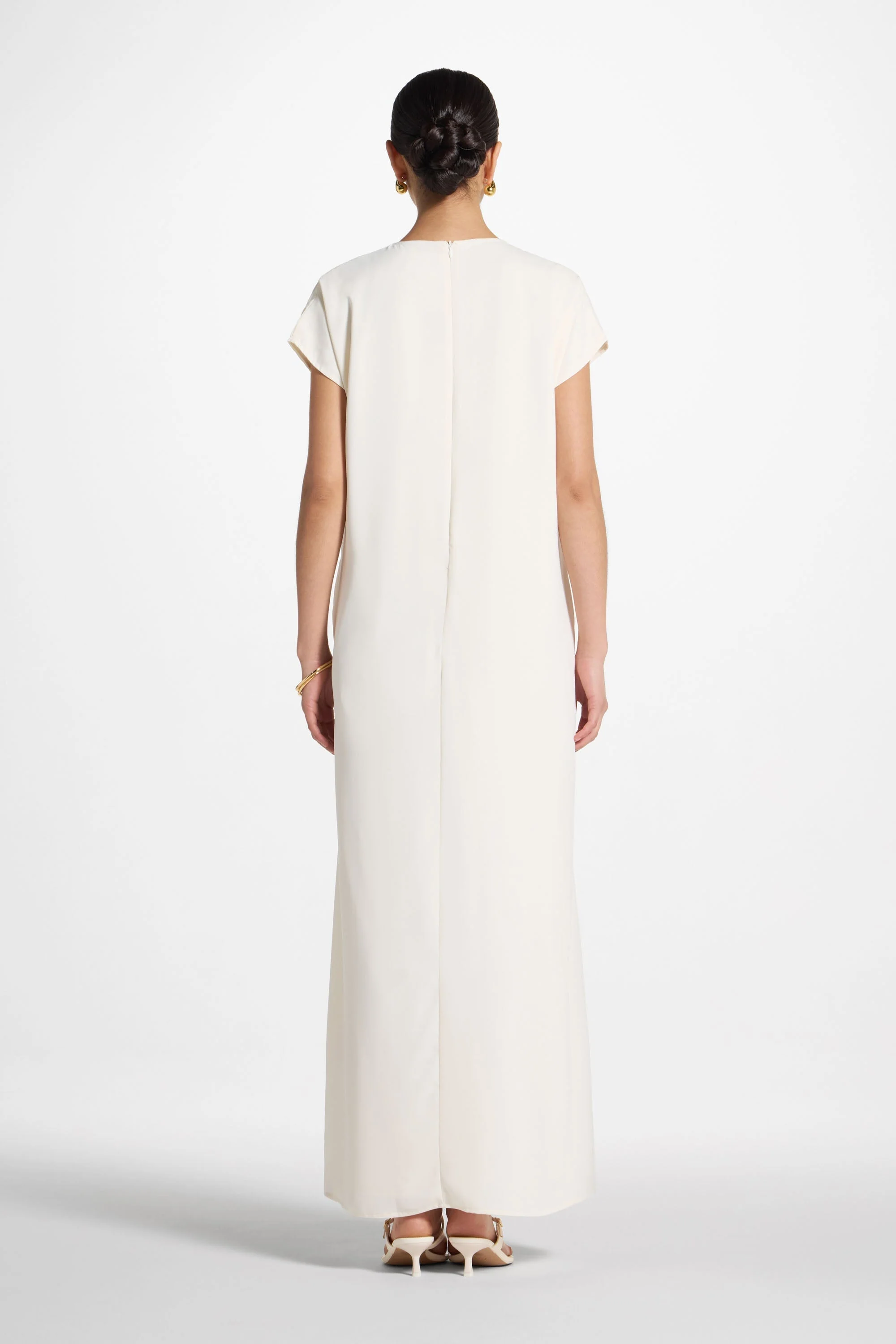 Baby Sleeve Inner Maxi Dress - Coconut Milk - Image 5