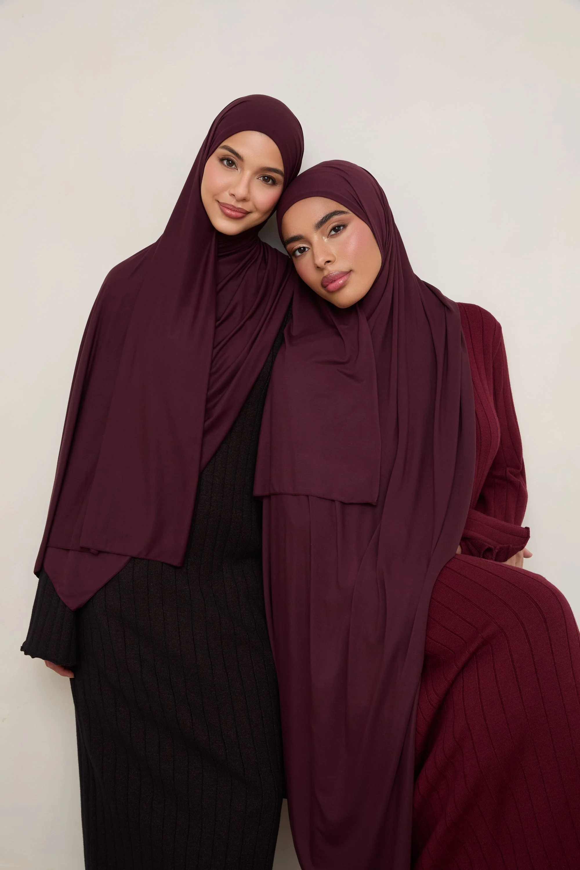Bamboo Jersey Hijab - Fudge - Image 4