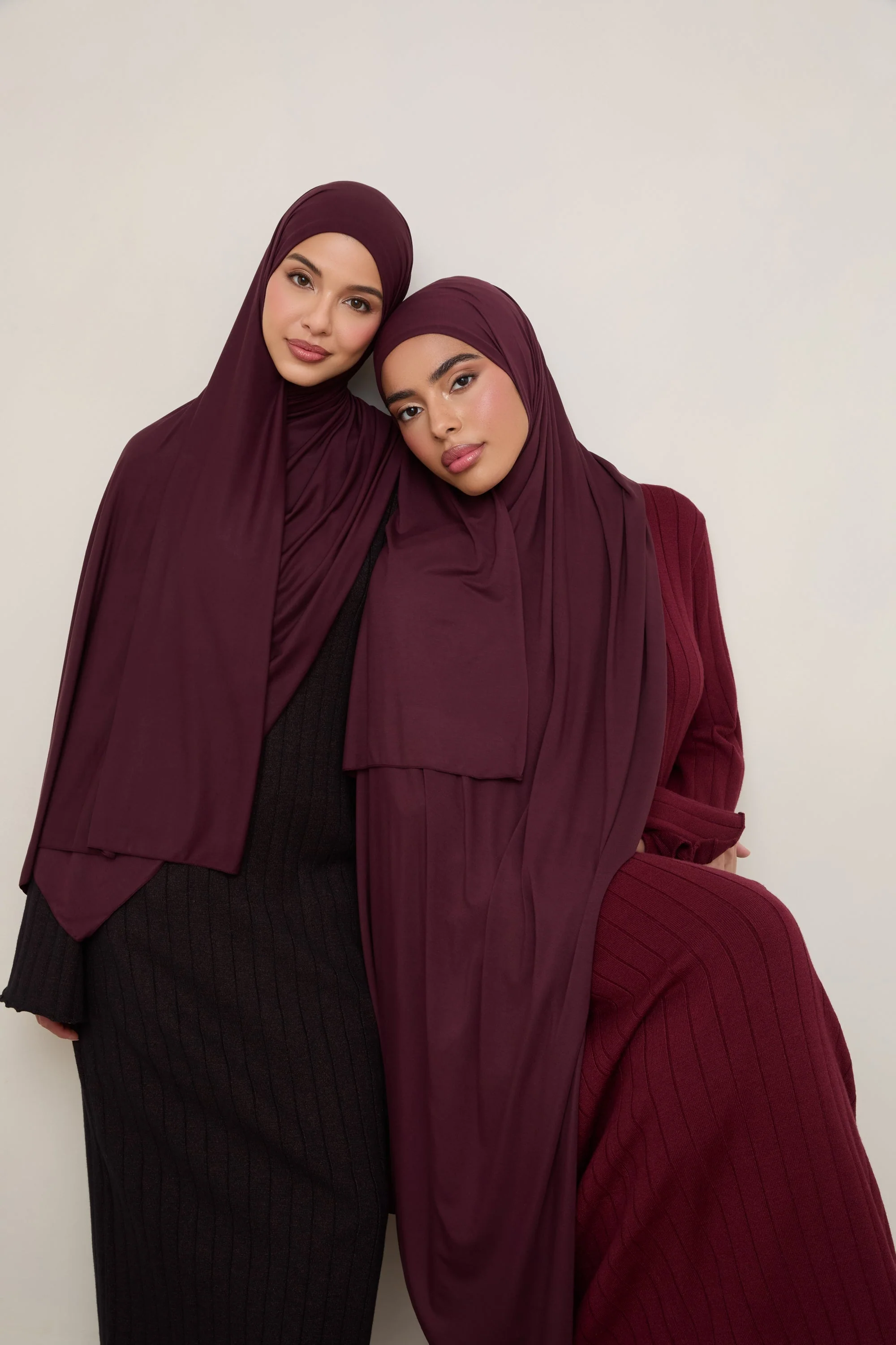 Bamboo Jersey Hijab - Fudge - Image 5