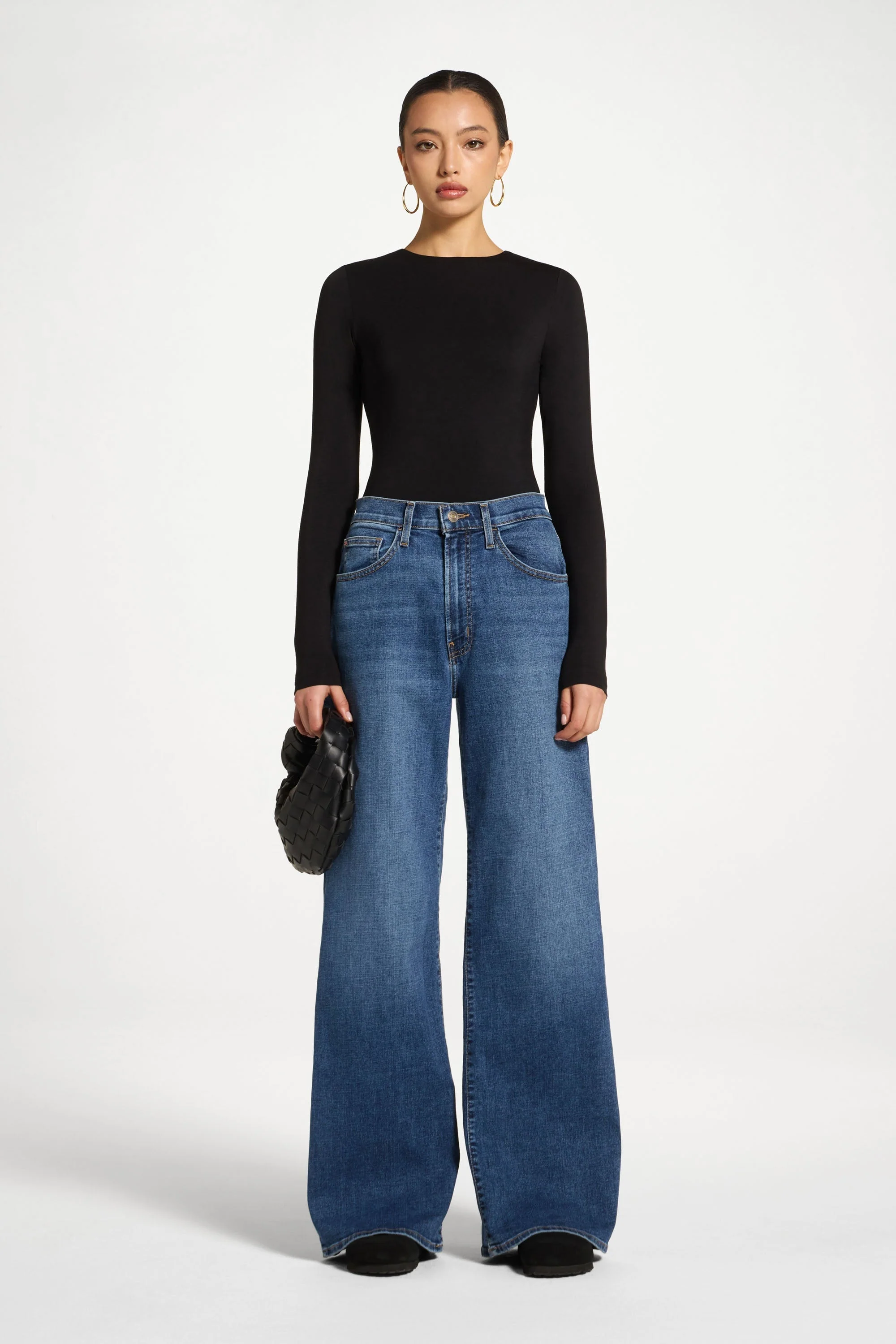 Bamboo Long Sleeve Bodysuit - Black - Image 4
