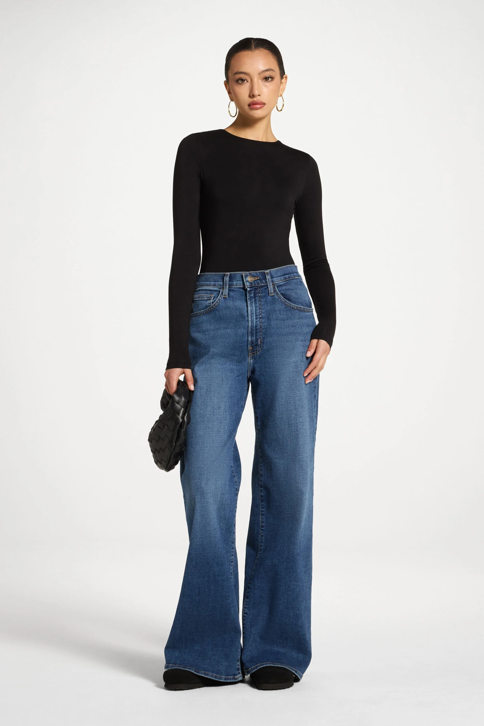 Bamboo Long Sleeve Bodysuit - Black - Image 5