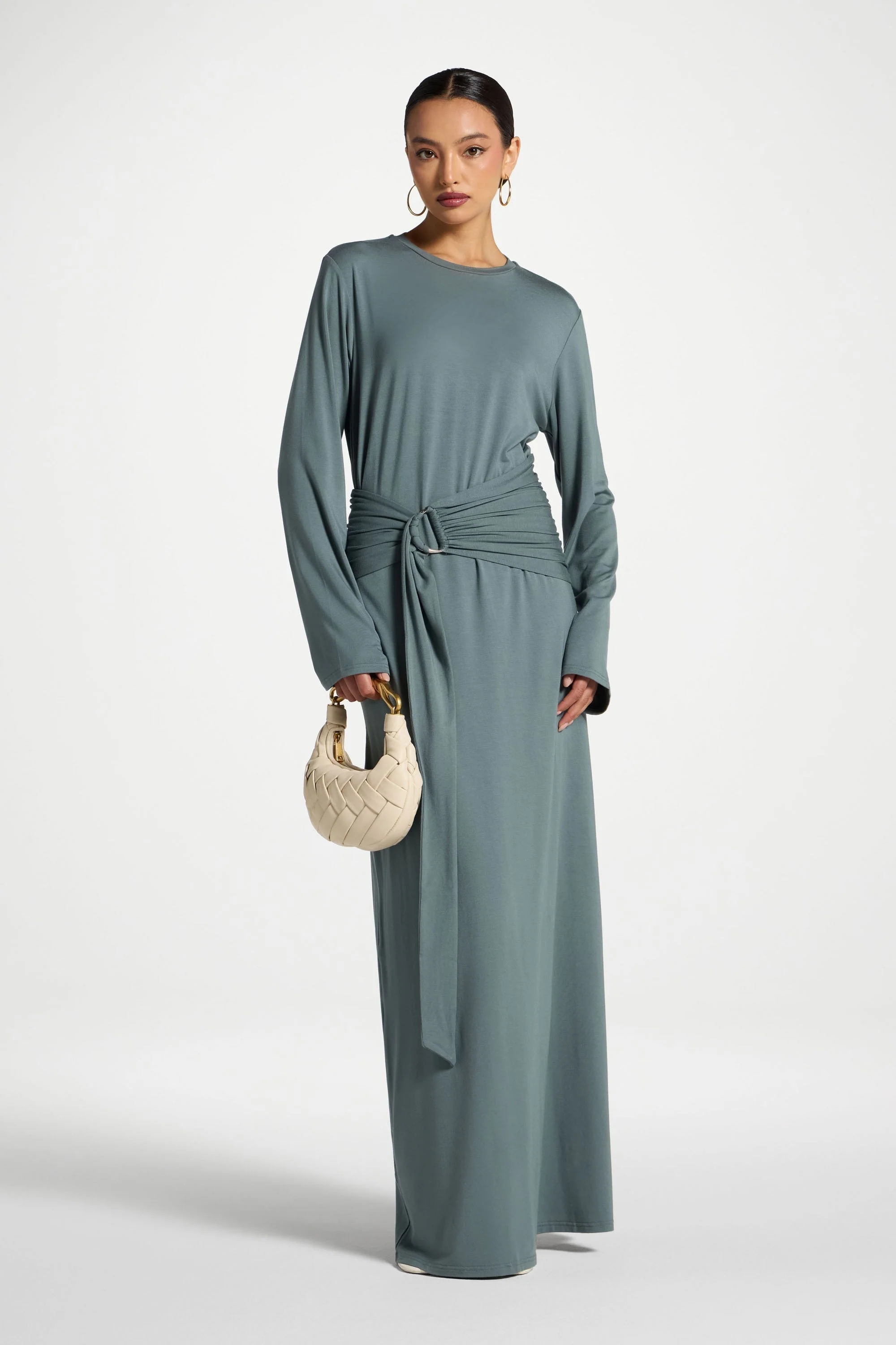 Bamboo Ring Maxi Dress - Balsam Green - Image 4