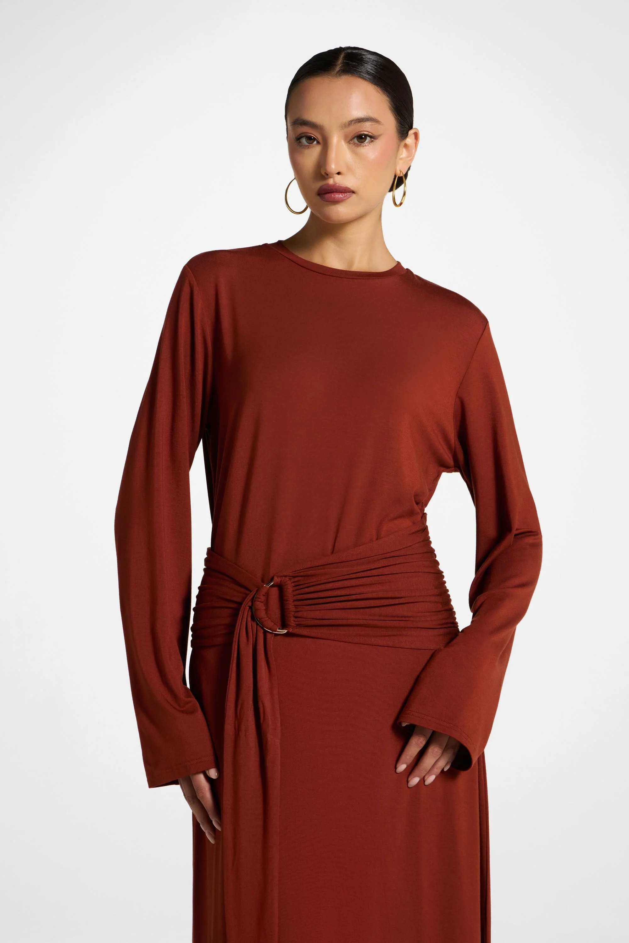 Bamboo Ring Maxi Dress - Clay - Image 2
