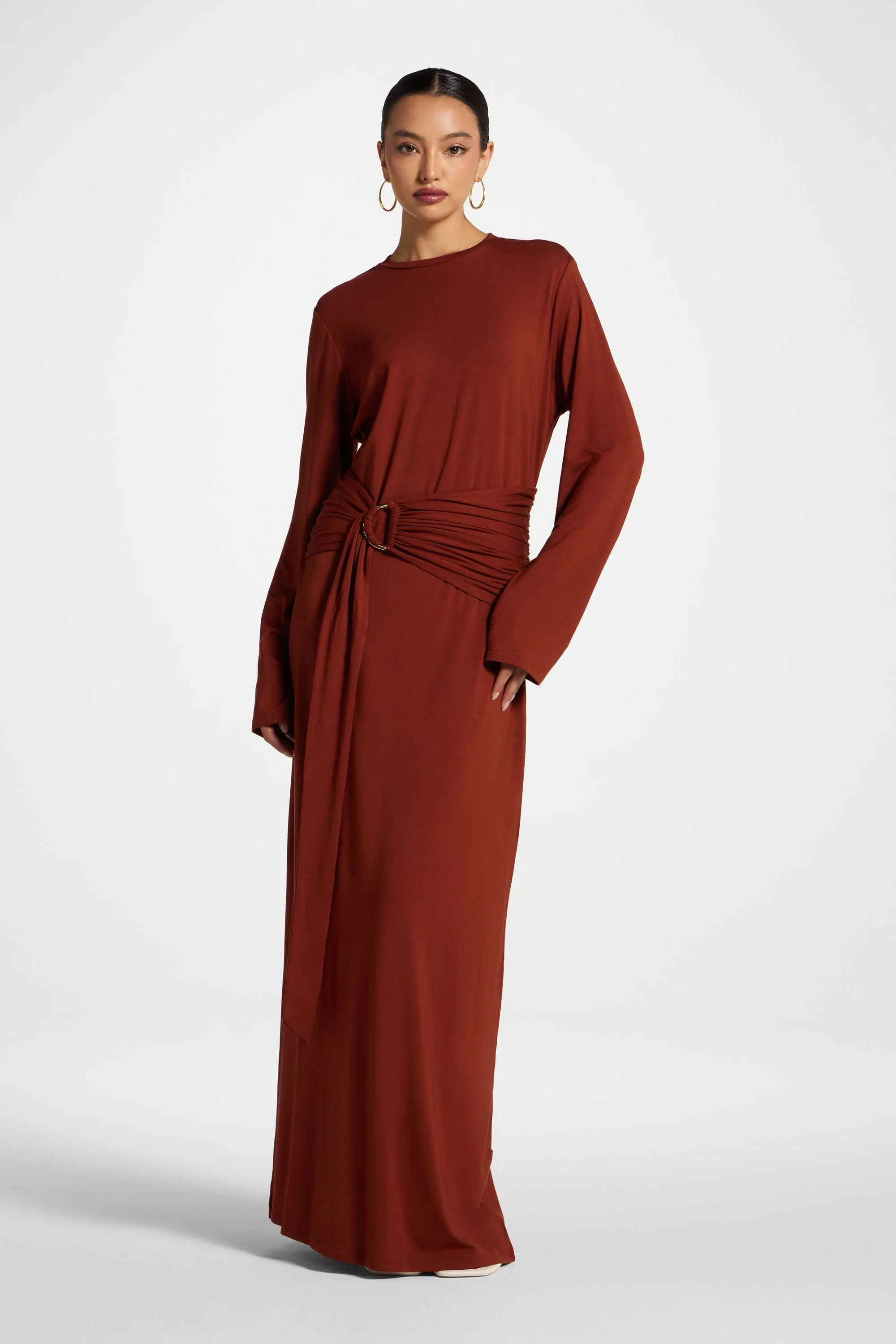 Bamboo Ring Maxi Dress - Clay - Image 3