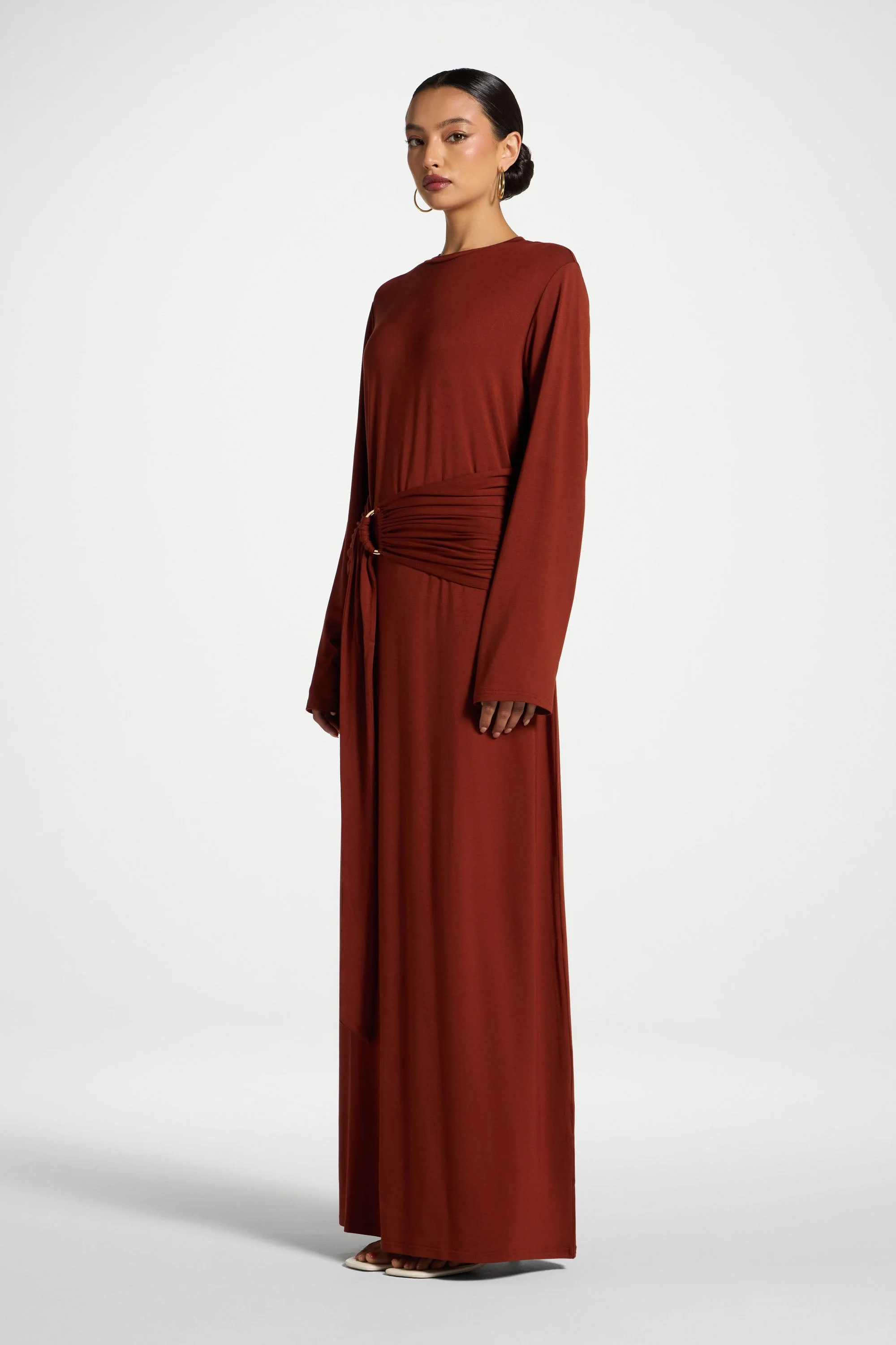 Bamboo Ring Maxi Dress - Clay - Image 4