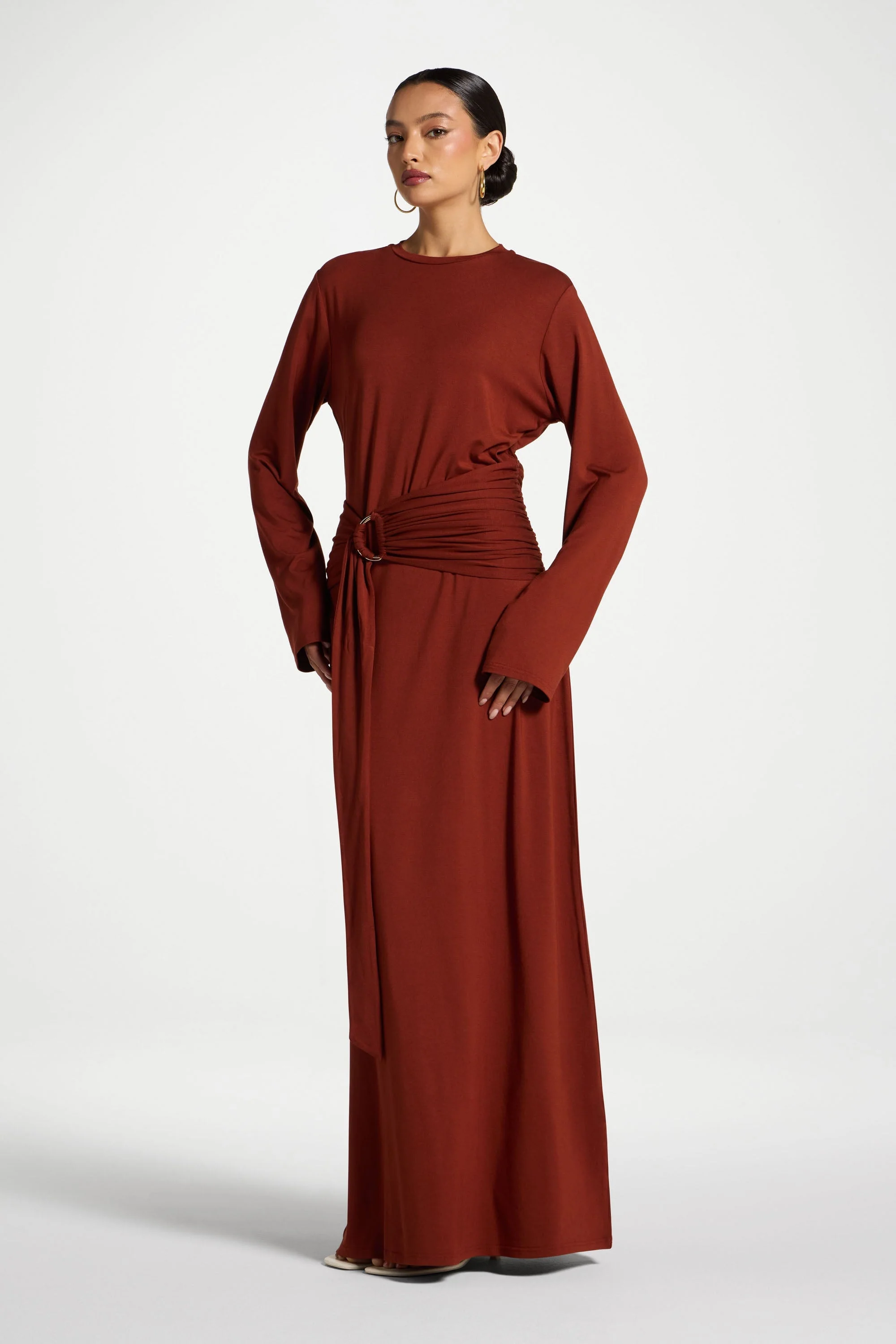 Bamboo Ring Maxi Dress - Clay - Image 5