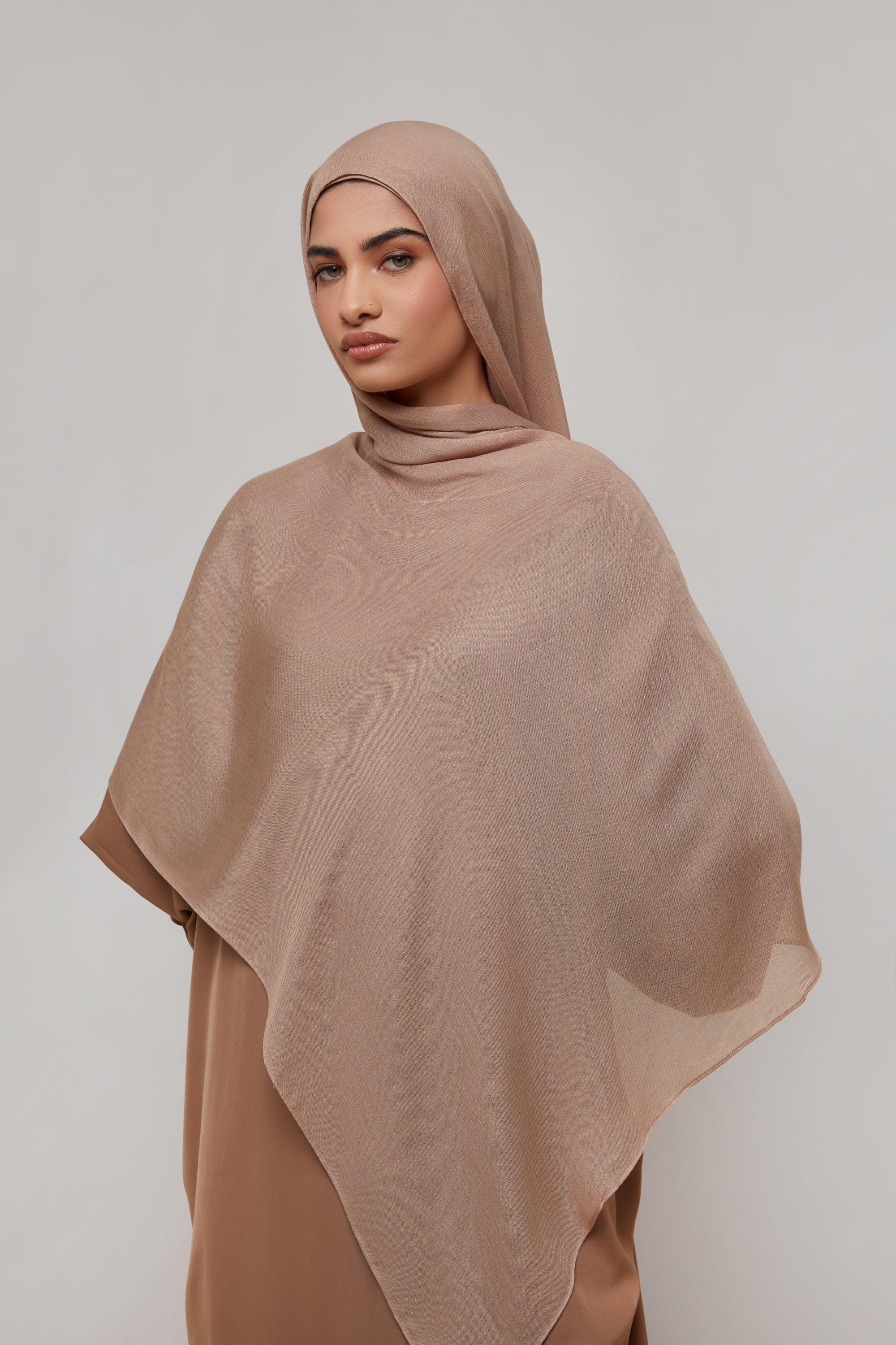 Bamboo Woven Hijab - Natural - Image 3