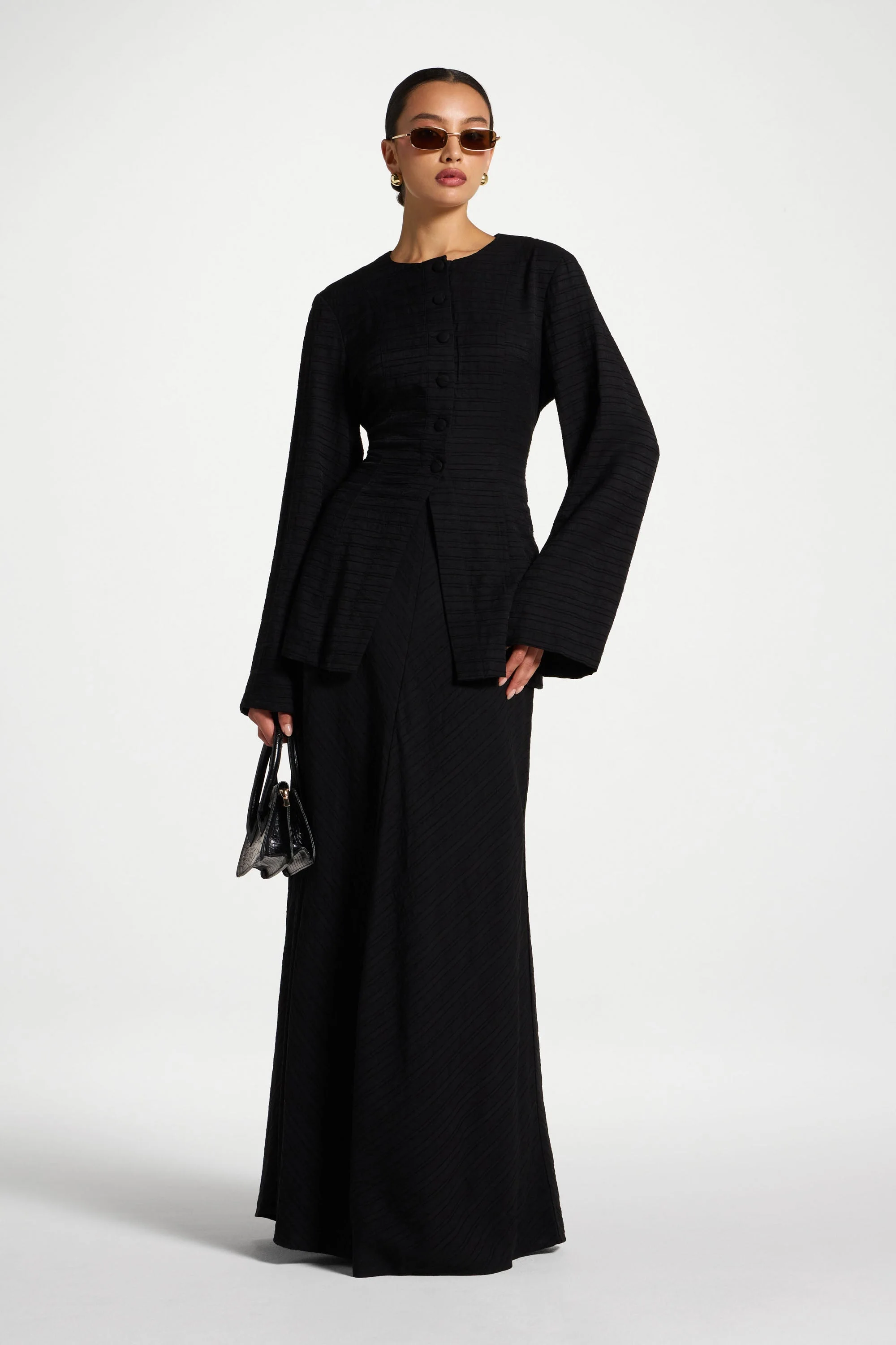 Bias Skirt - Black - Image 3