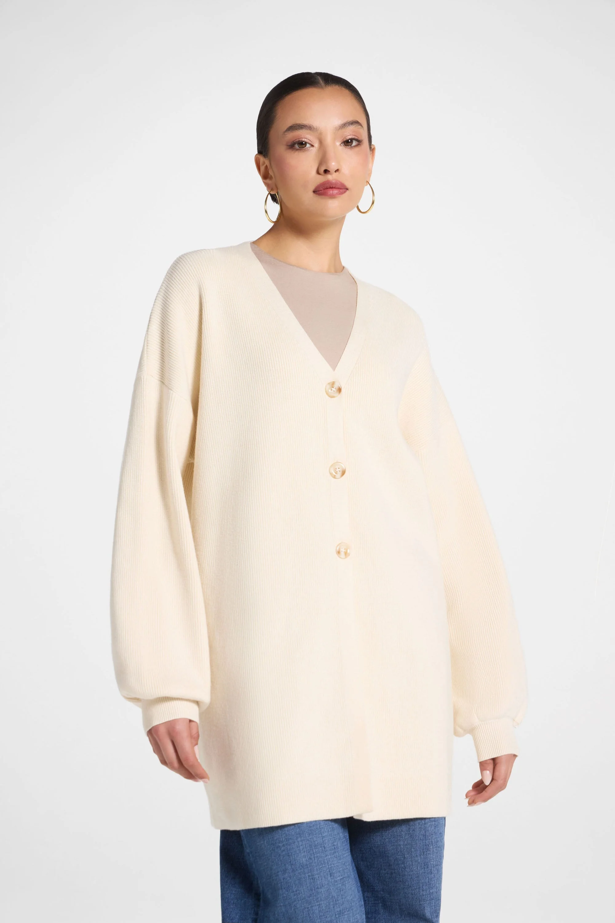 Bow Cardigan - Ivory - Image 2